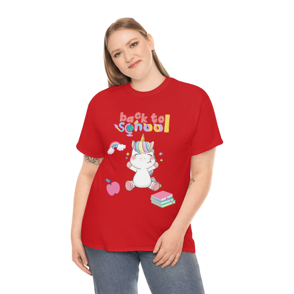 Back to School Unicorn Unisex Heavy Cotton Tee