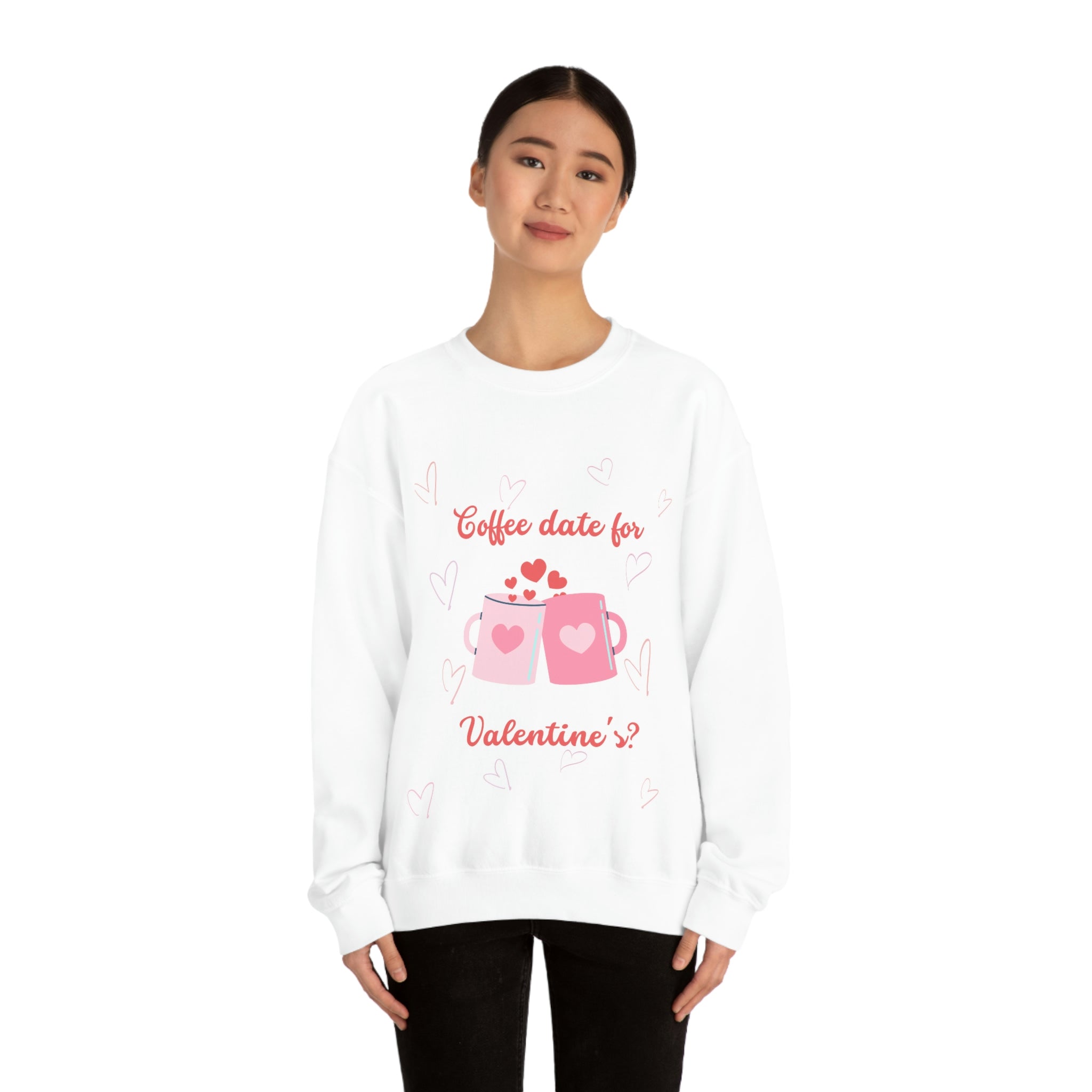 Coffee Date For Valentine's Unisex Heavy Blend™ Crewneck Sweatshirt