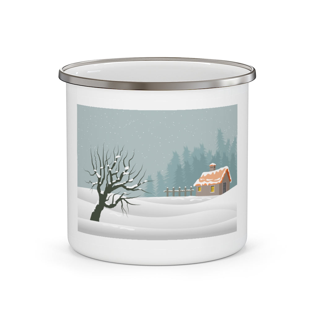 Christmas Season Enamel Camping Mug