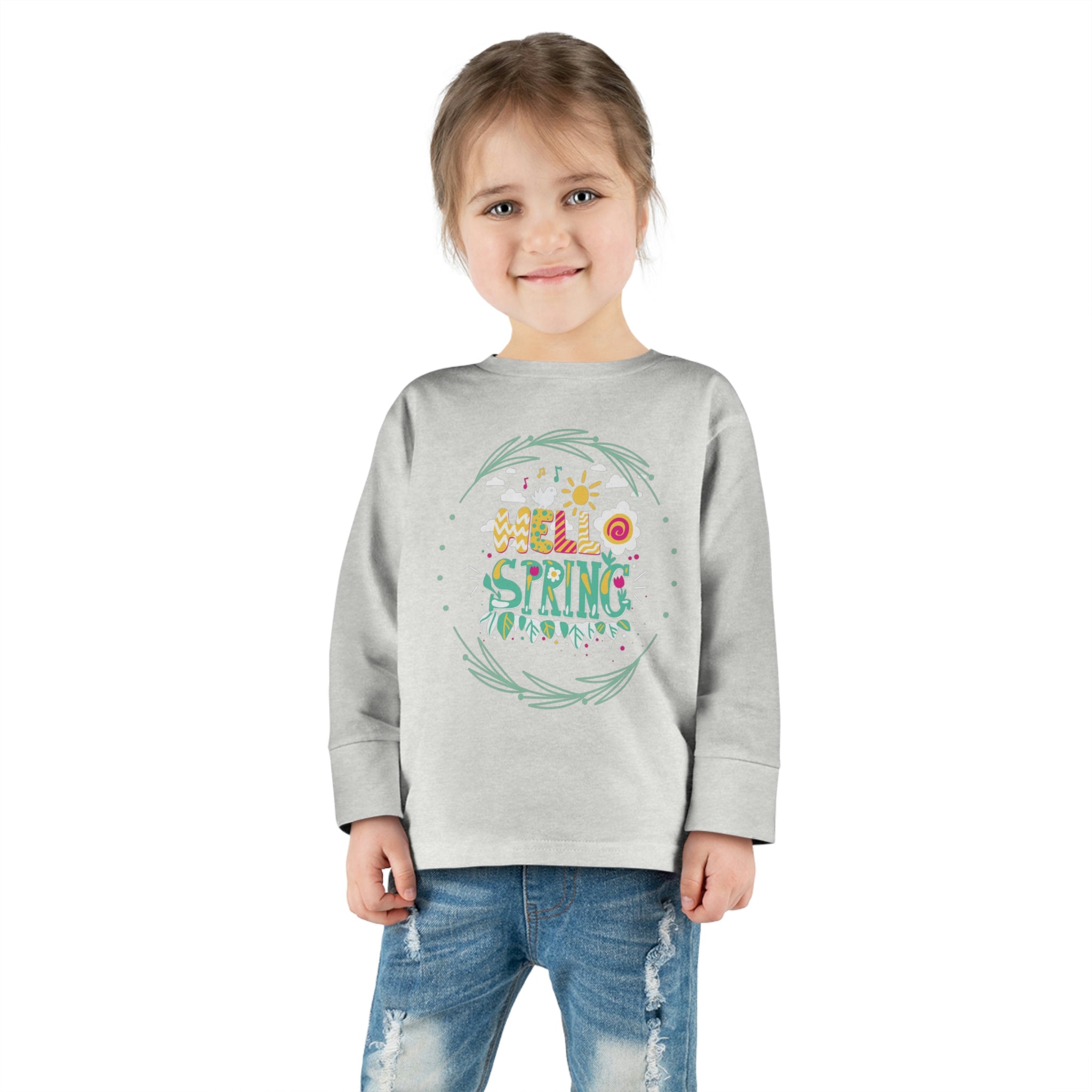 Hello Spring Toddler Long Sleeve Tee