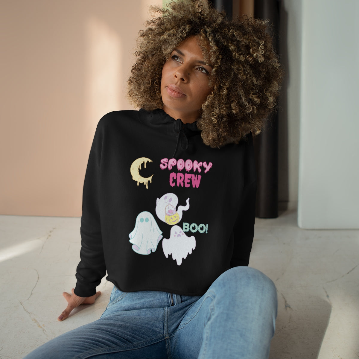Spooky Crew BOO Crop Hoodie