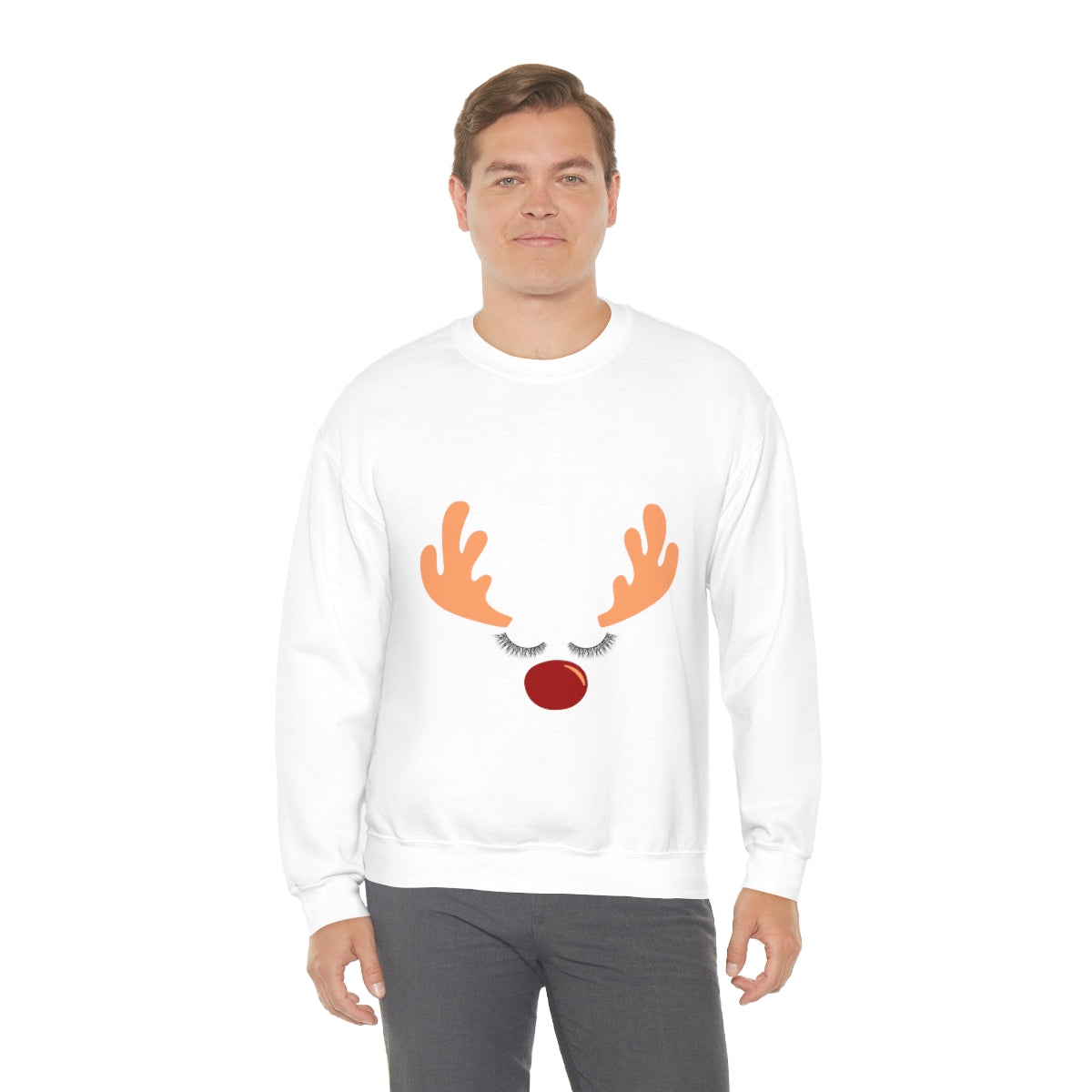 Reindeer Christmas Unisex Heavy Blend™ Crewneck Sweatshirt