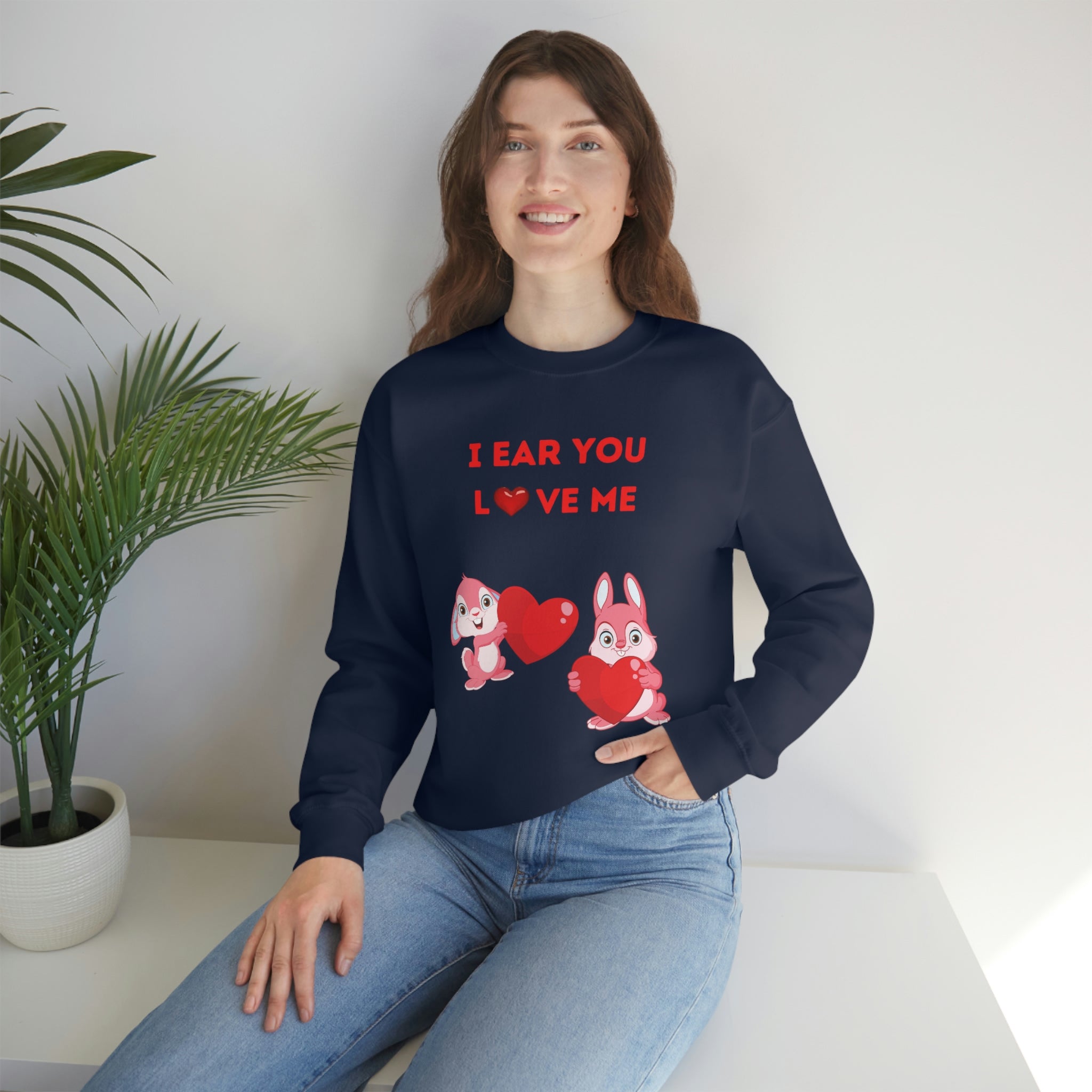 I Ear You Love Me Unisex Heavy Blend™ Crewneck Sweatshirt