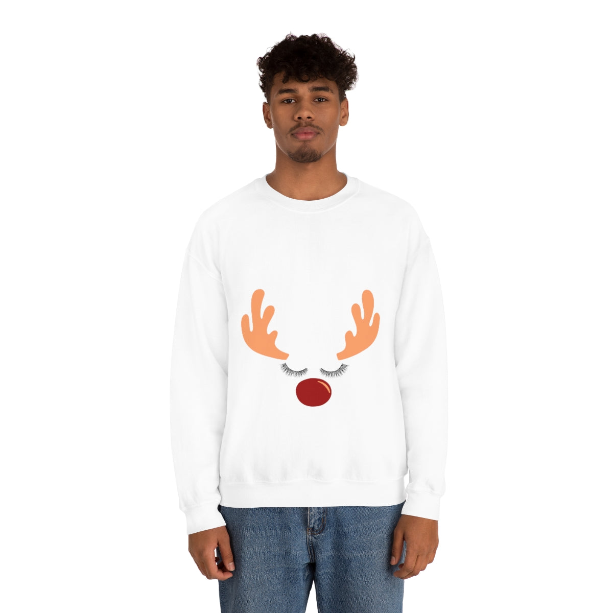 Reindeer Christmas Unisex Heavy Blend™ Crewneck Sweatshirt