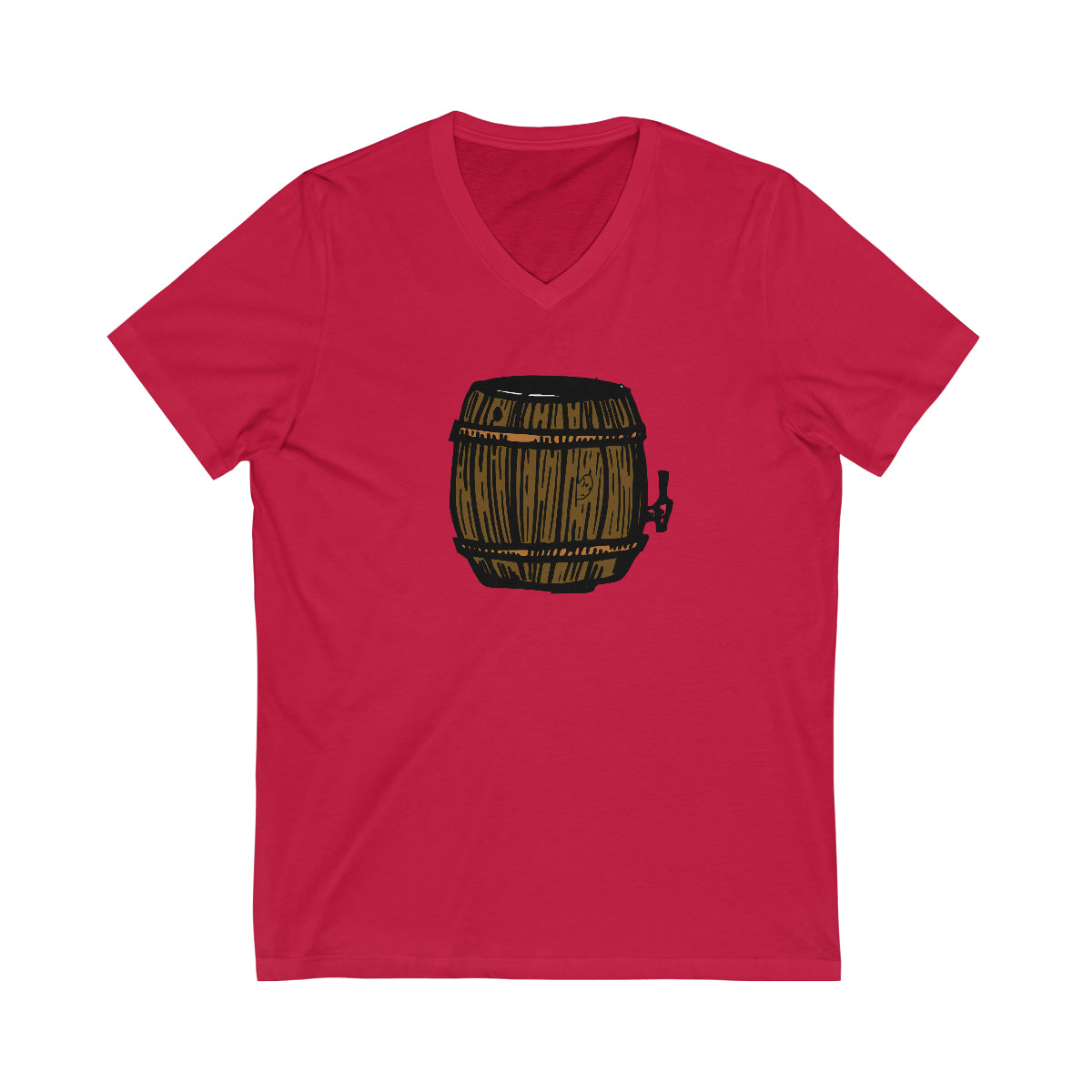 Big Barrel Unisex Jersey Short Sleeve V-Neck Tee