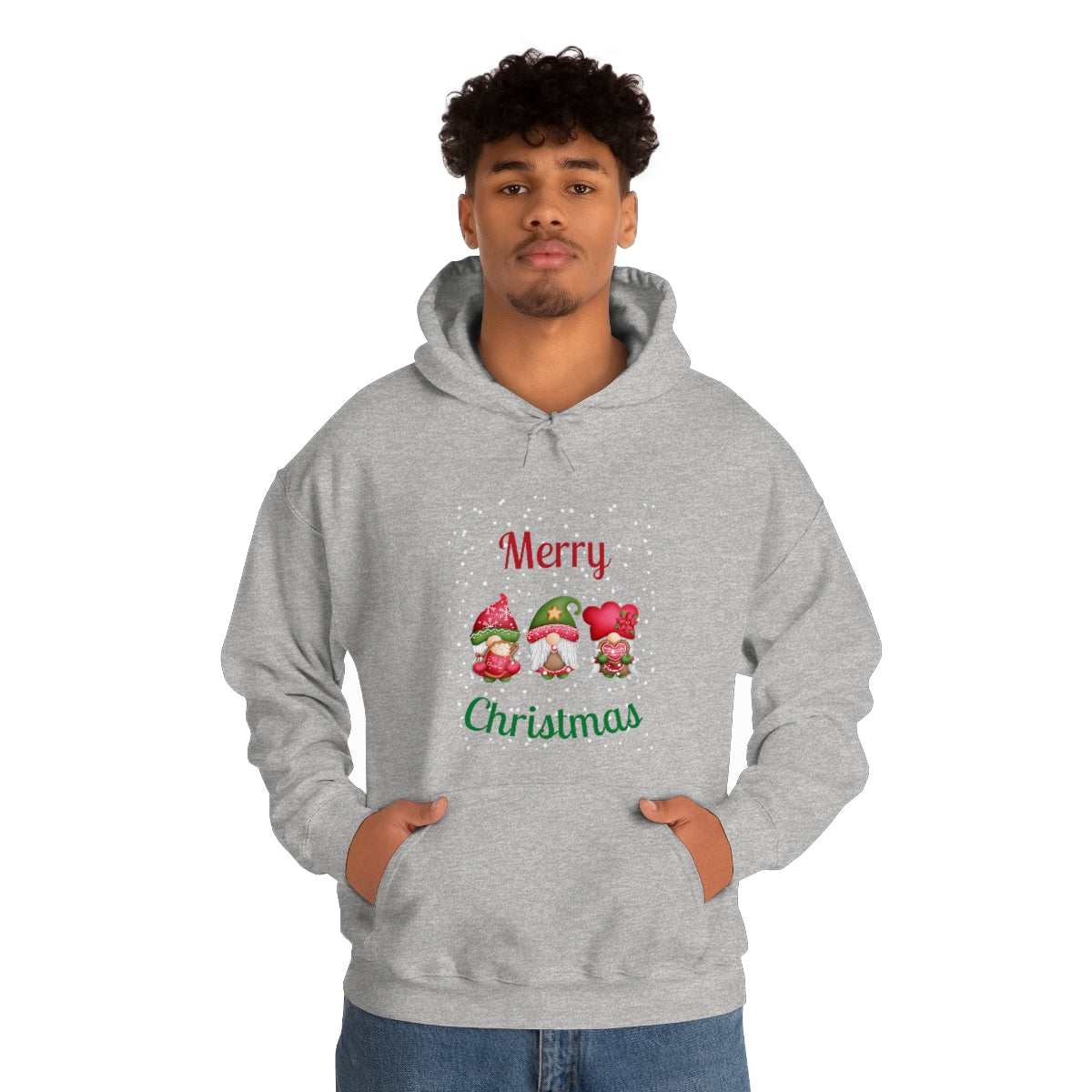 Three Gnomes Merry Christmas Unisex Heavy Blend™ Hooded Sweatshirt