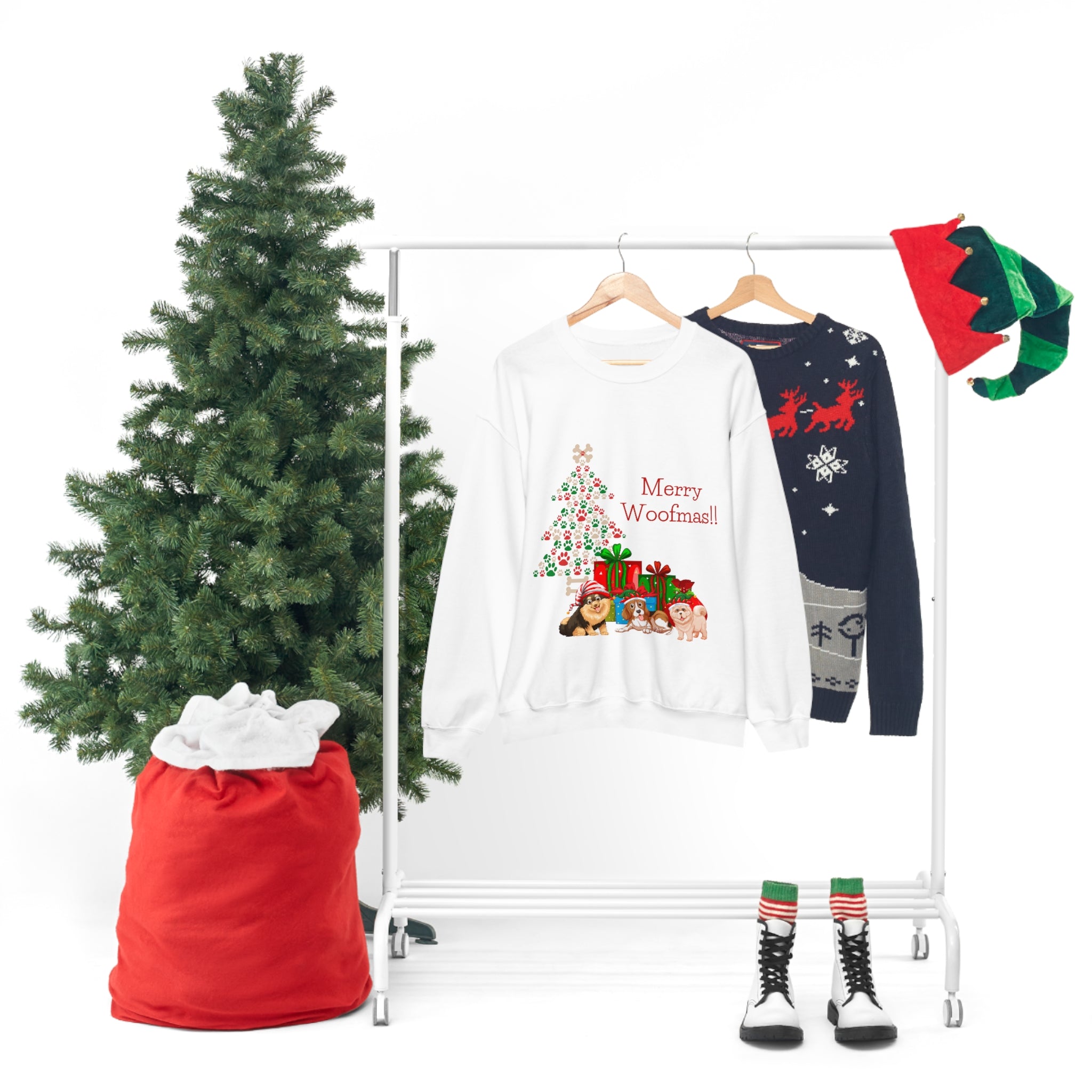 Merry Woolfmas Unisex Heavy Blend™ Crewneck Sweatshirt