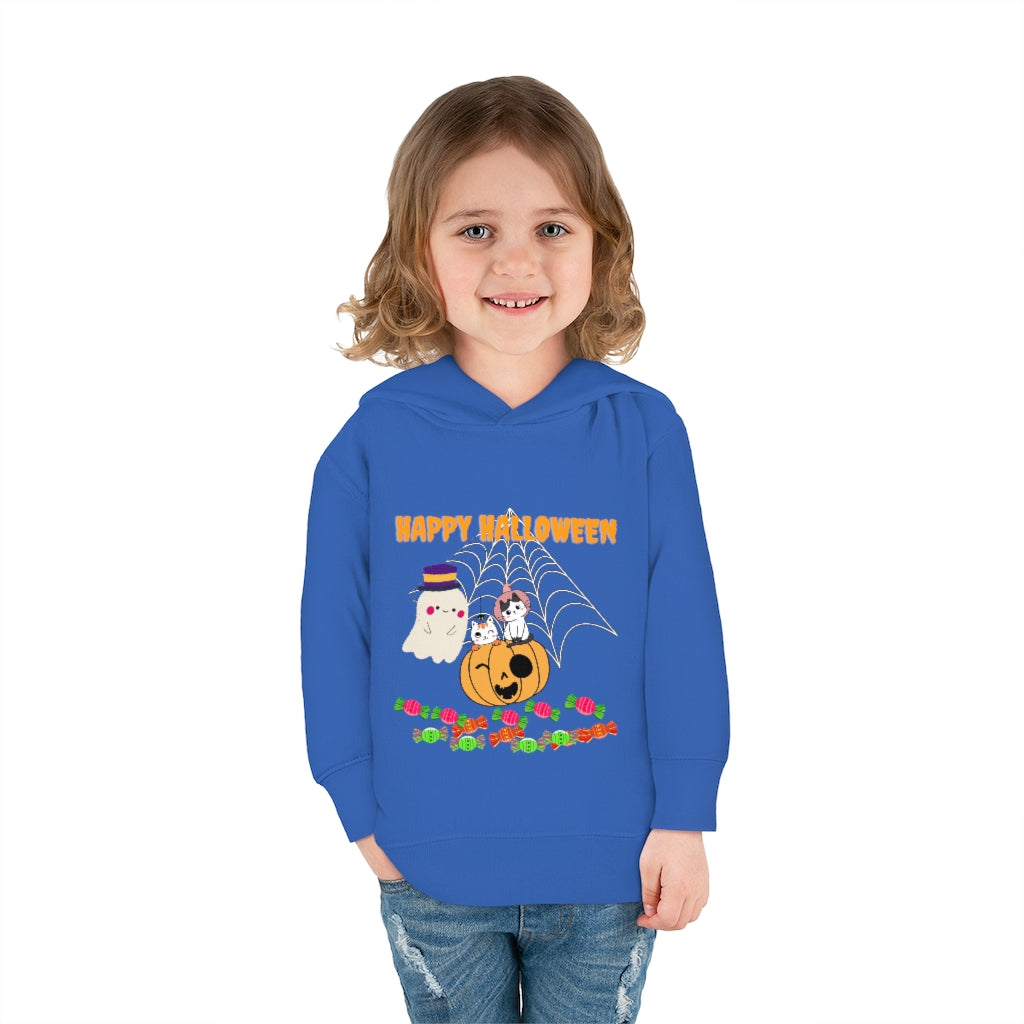 Happy Halloween Little Cats Toddler Pullover Fleece Hoodie