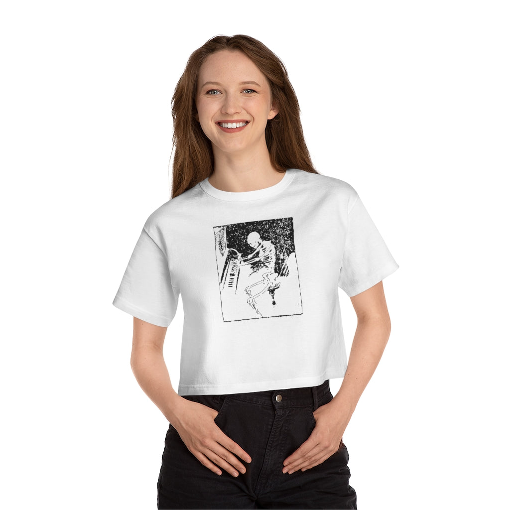 Piano Girl Champion Women's Heritage Cropped T-Shirt