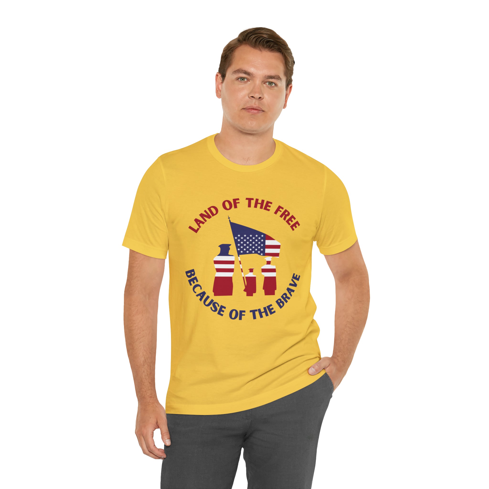 Memorial Day Land Of The Free Unisex Jersey Short Sleeve Tee