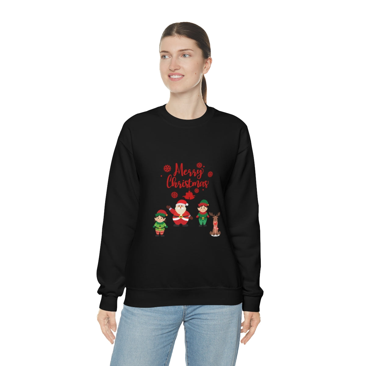 Merry Christmas From Santa & Helpers Unisex Heavy Blend™ Crewneck Sweatshirt