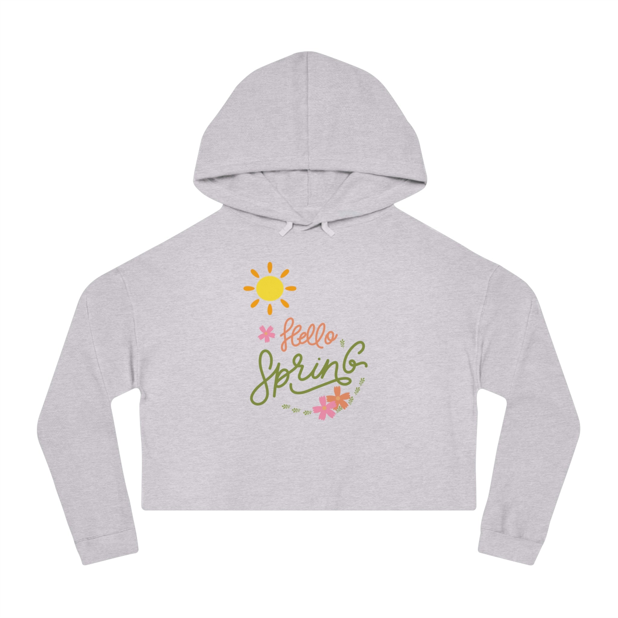 Spring Sunshine Women’s Cropped Hooded Sweatshirt