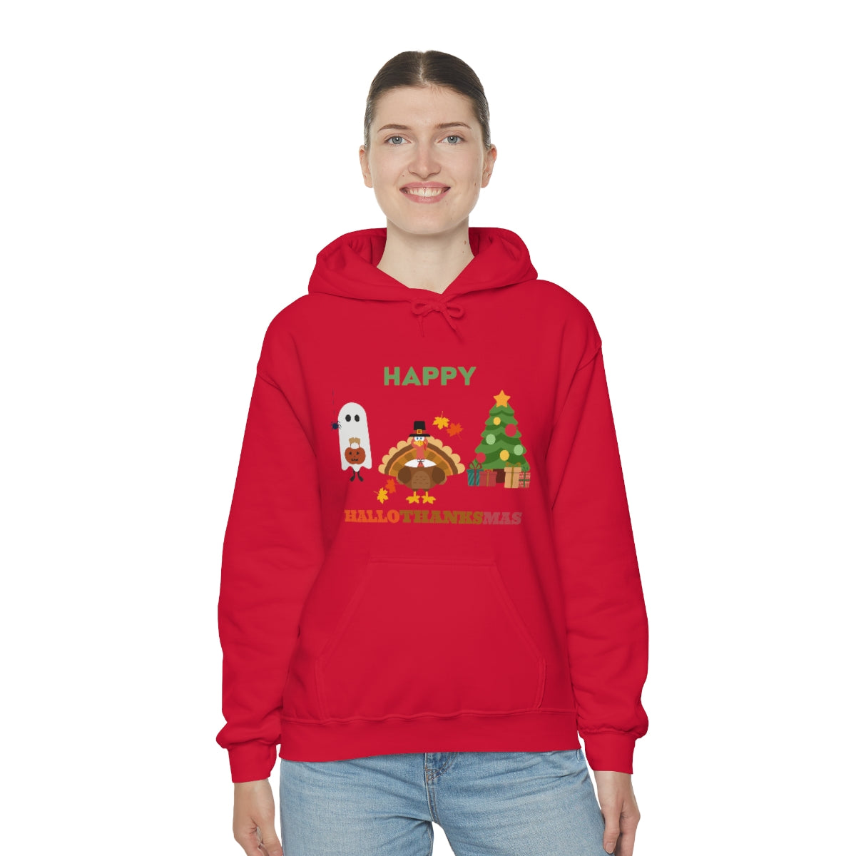 Happy Hallothanksmas Unisex Heavy Blend™ Hooded Sweatshirt