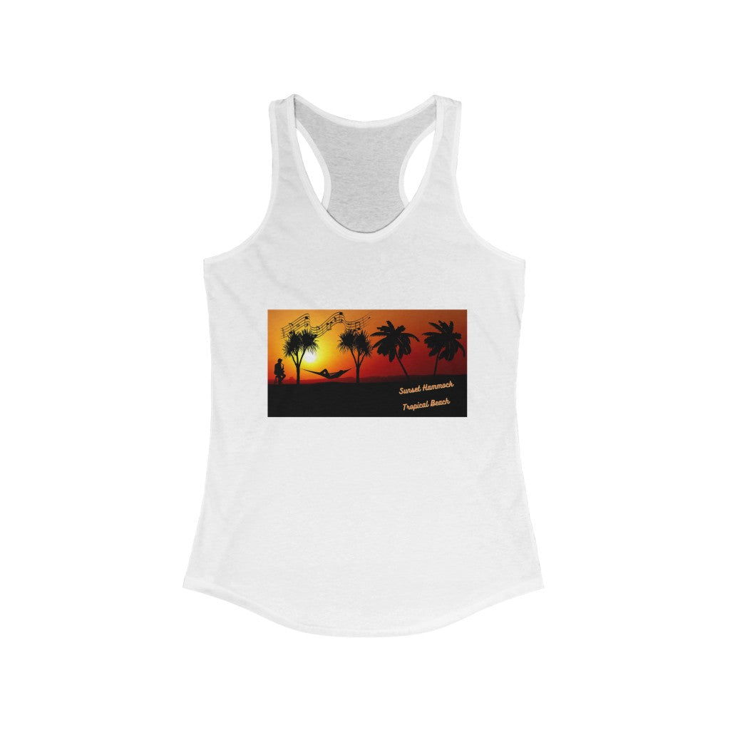 Sunset Hammock Tropical Beach Women's Ideal Racerback Tank