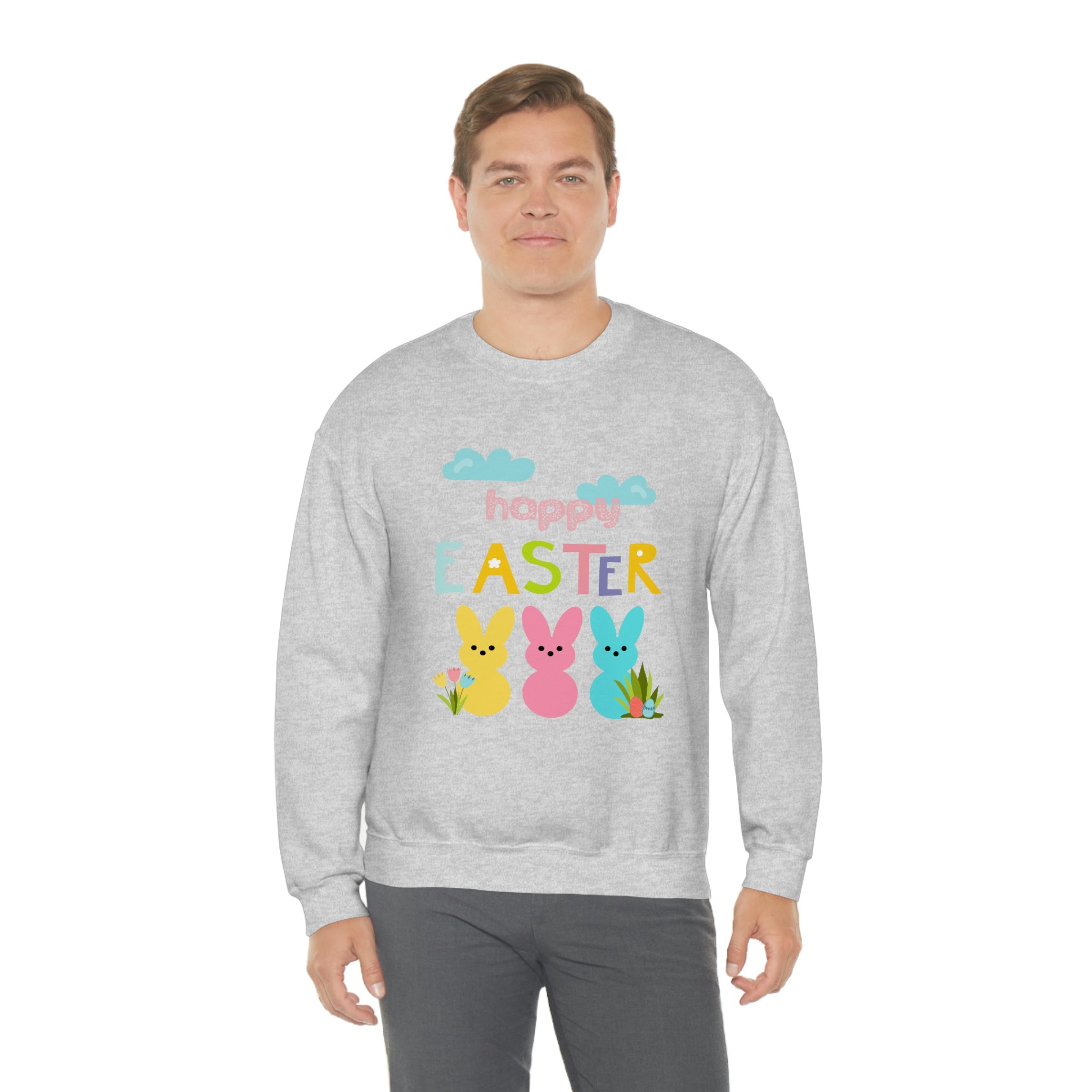 Happy Easter Bunny Unisex Heavy Blend™ Crewneck Sweatshirt