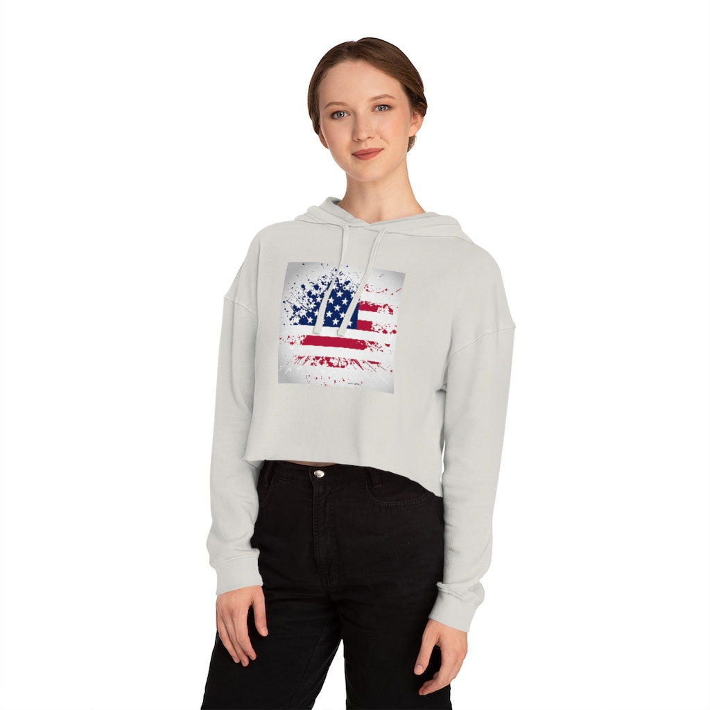 Old Glory Women’s Cropped Hooded Sweatshirt Old Glory