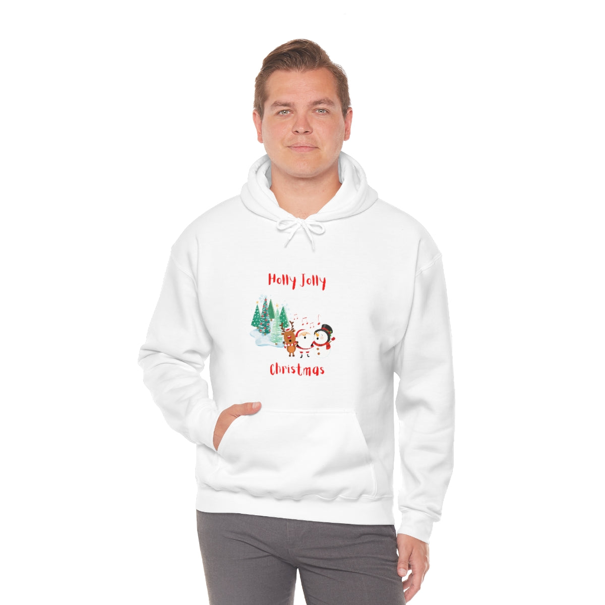 Holly Jolly Christmas Unisex Heavy Blend™ Hooded Sweatshirt