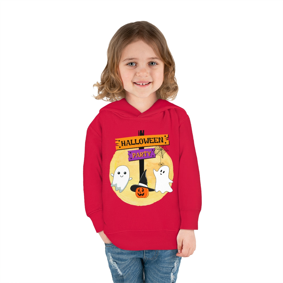 Halloween Party Toddler Pullover Fleece Hoodie