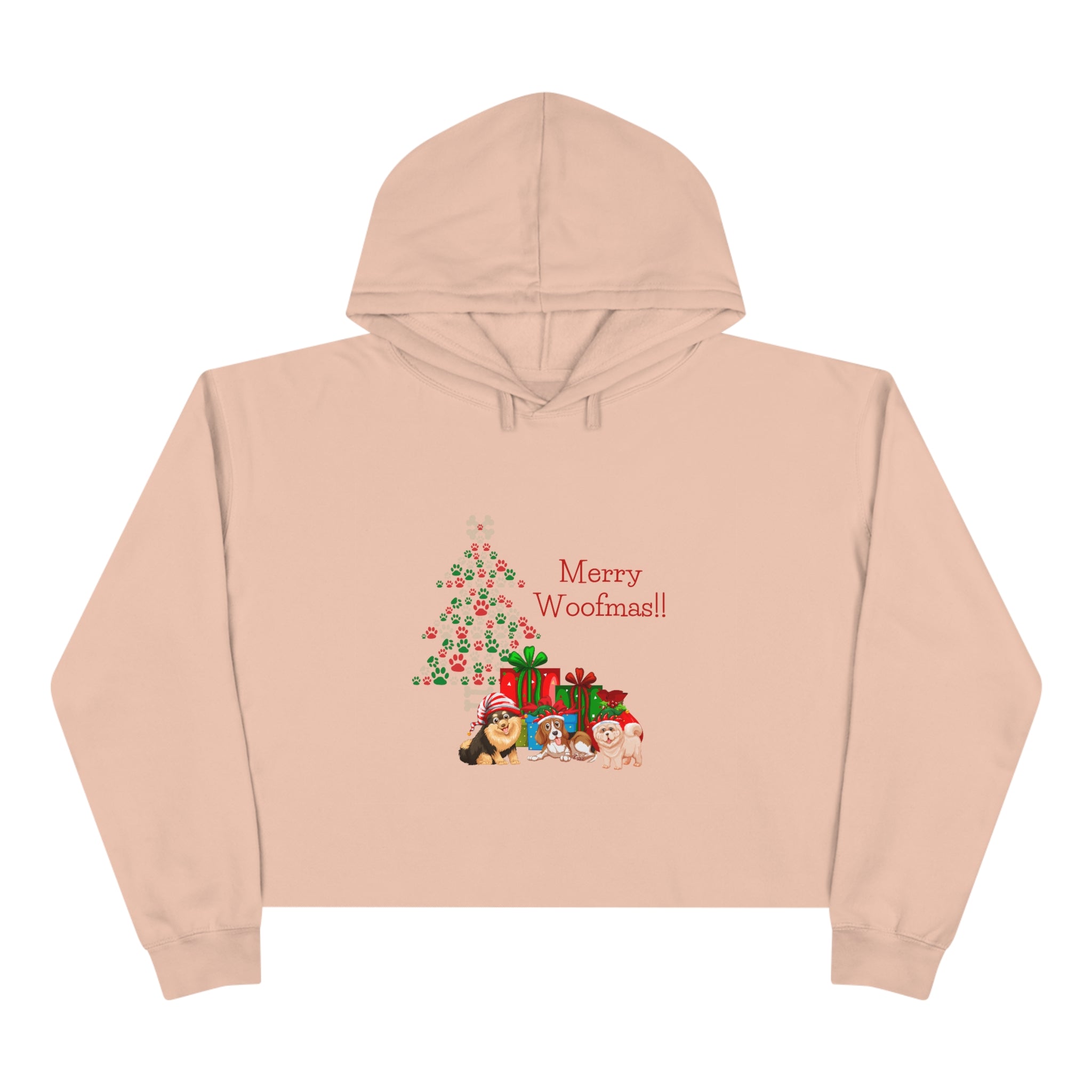 Merry Woolfmas Crop Hoodie