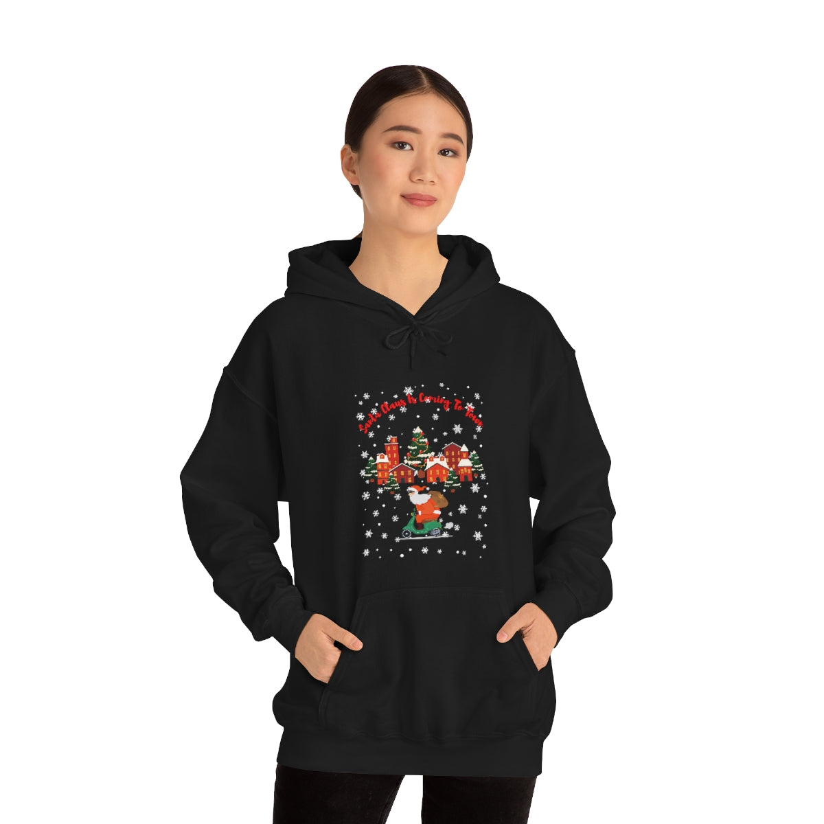 Santa Claus Is Coming To Town Unisex Heavy Blend™ Hooded Sweatshirt