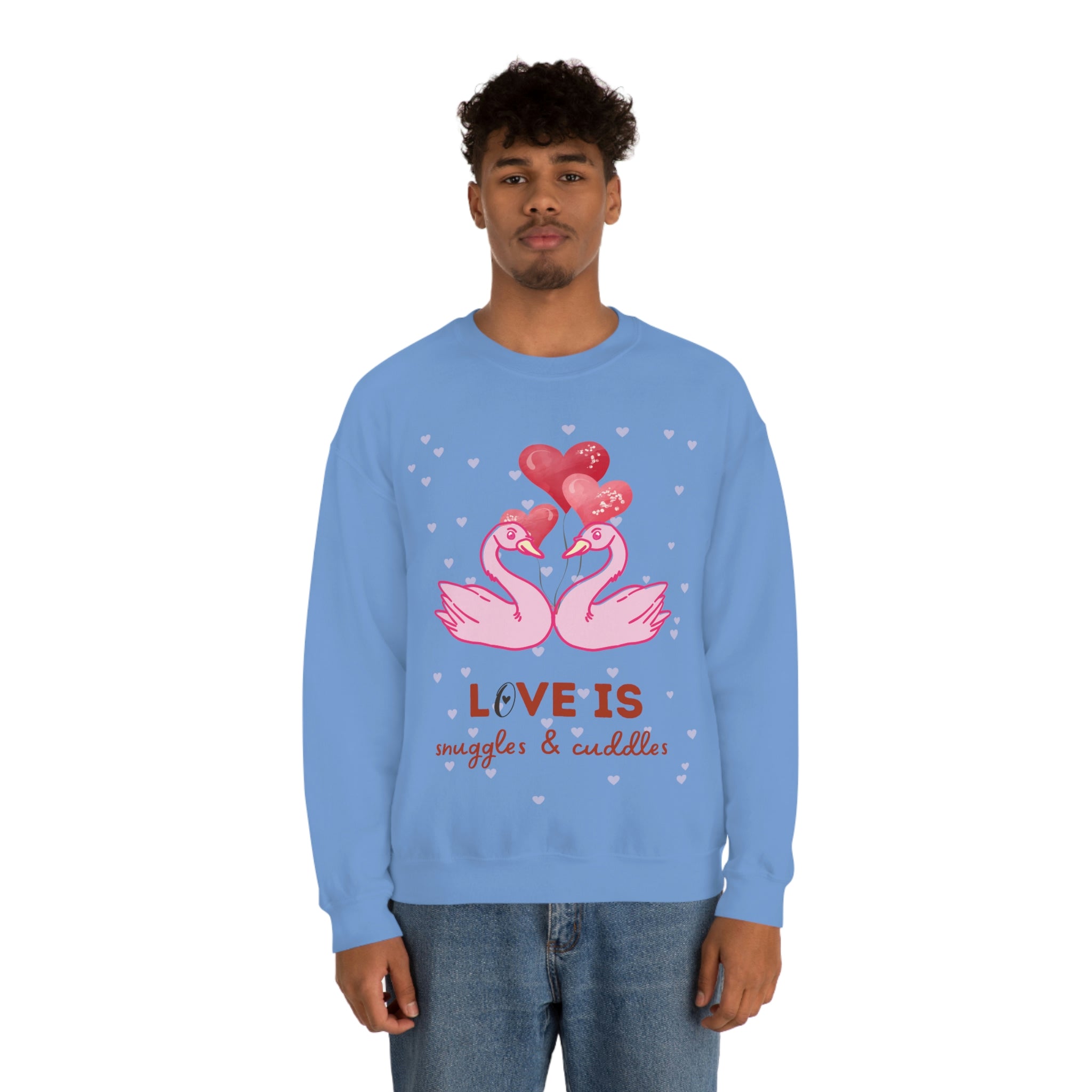 Love Is Snuggles & Cuddles Unisex Heavy Blend™ Crewneck Sweatshirt