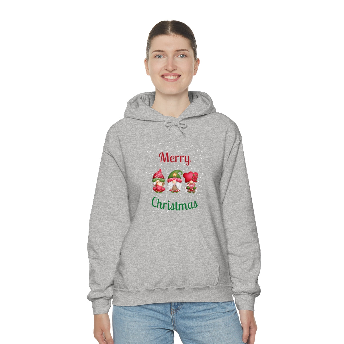 Three Gnomes Merry Christmas Unisex Heavy Blend™ Hooded Sweatshirt