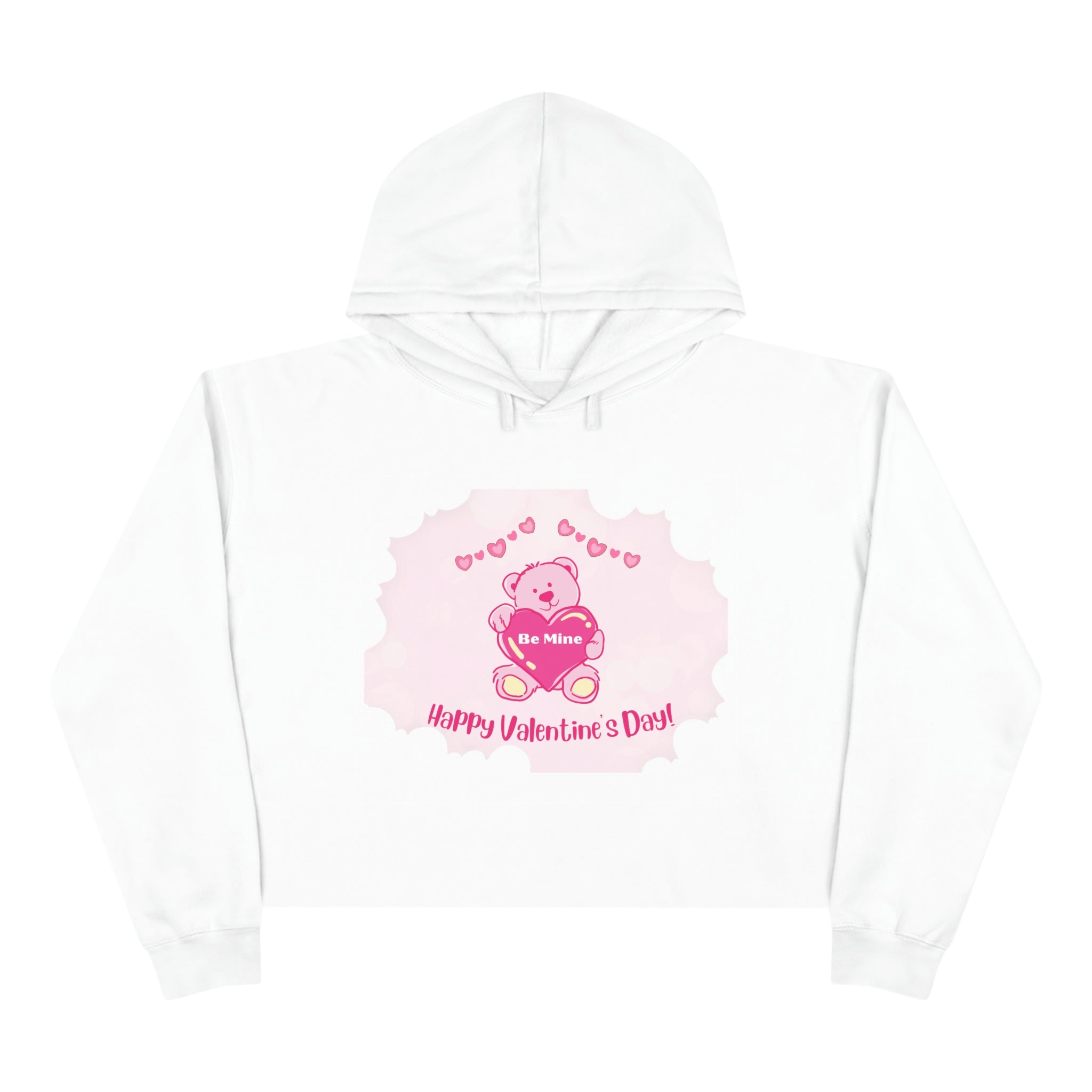 Happy Valentine's Day Be Mine Crop Hoodie