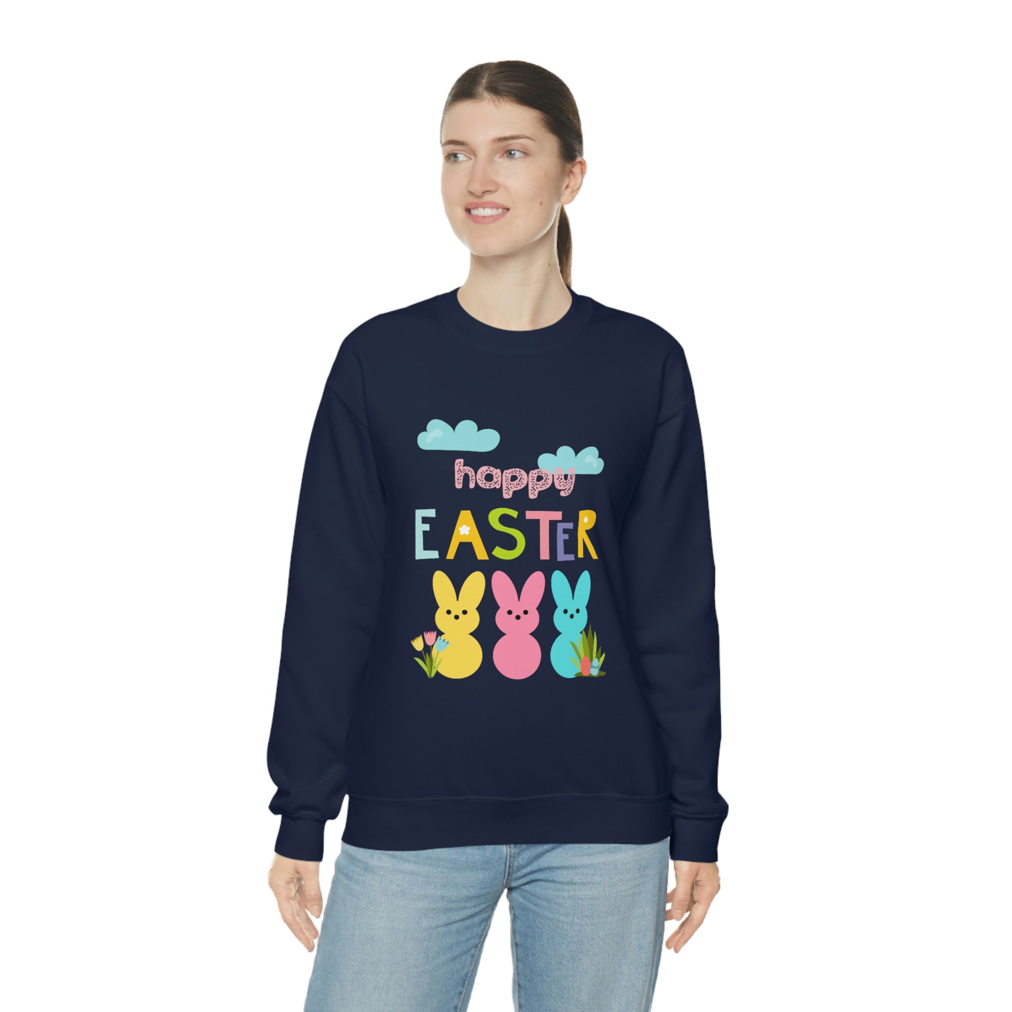 Happy Easter Bunny Unisex Heavy Blend™ Crewneck Sweatshirt