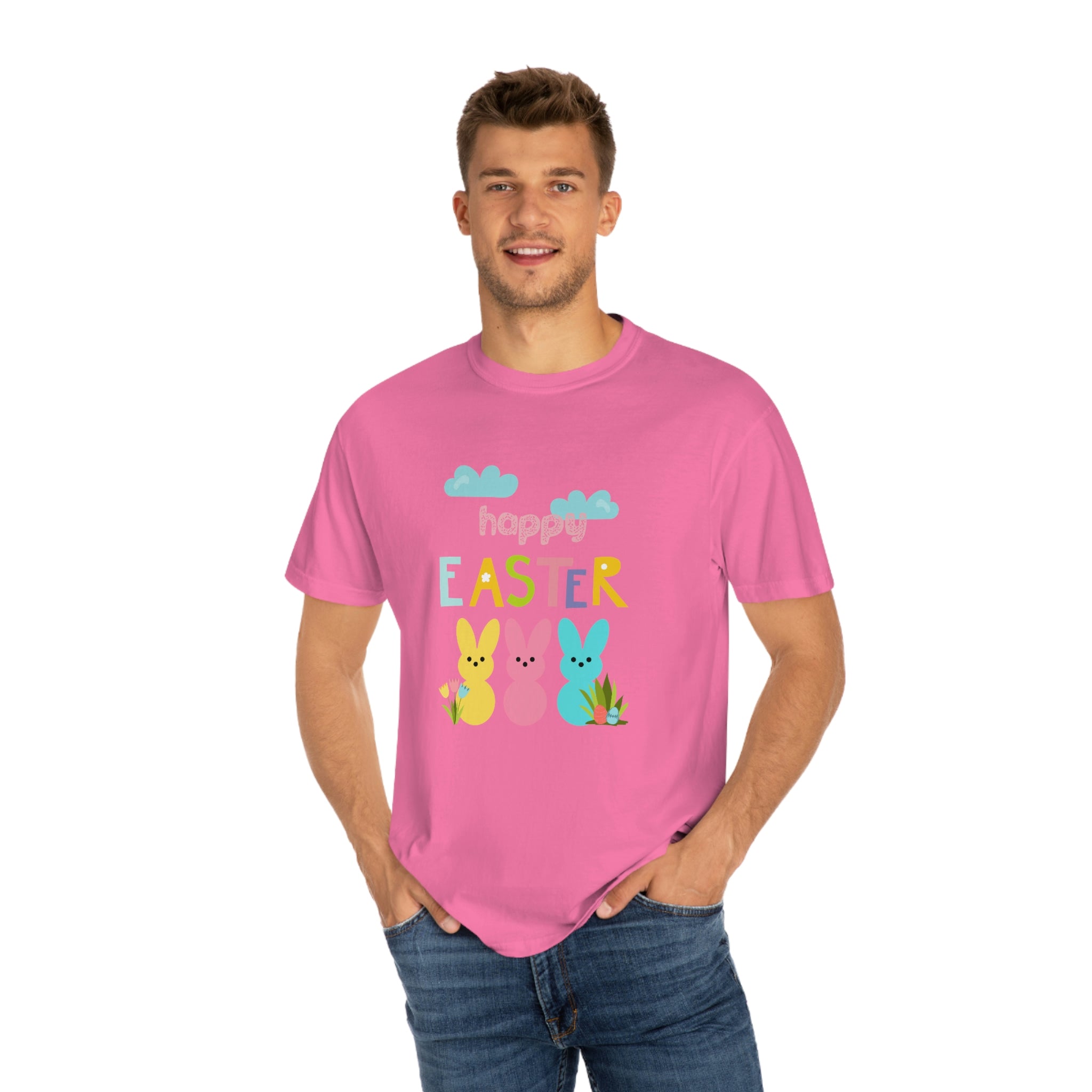 Happy Easter Bunny Unisex Garment-Dyed T-shirt