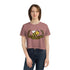 Bee Happy Women's Flowy Cropped Tee