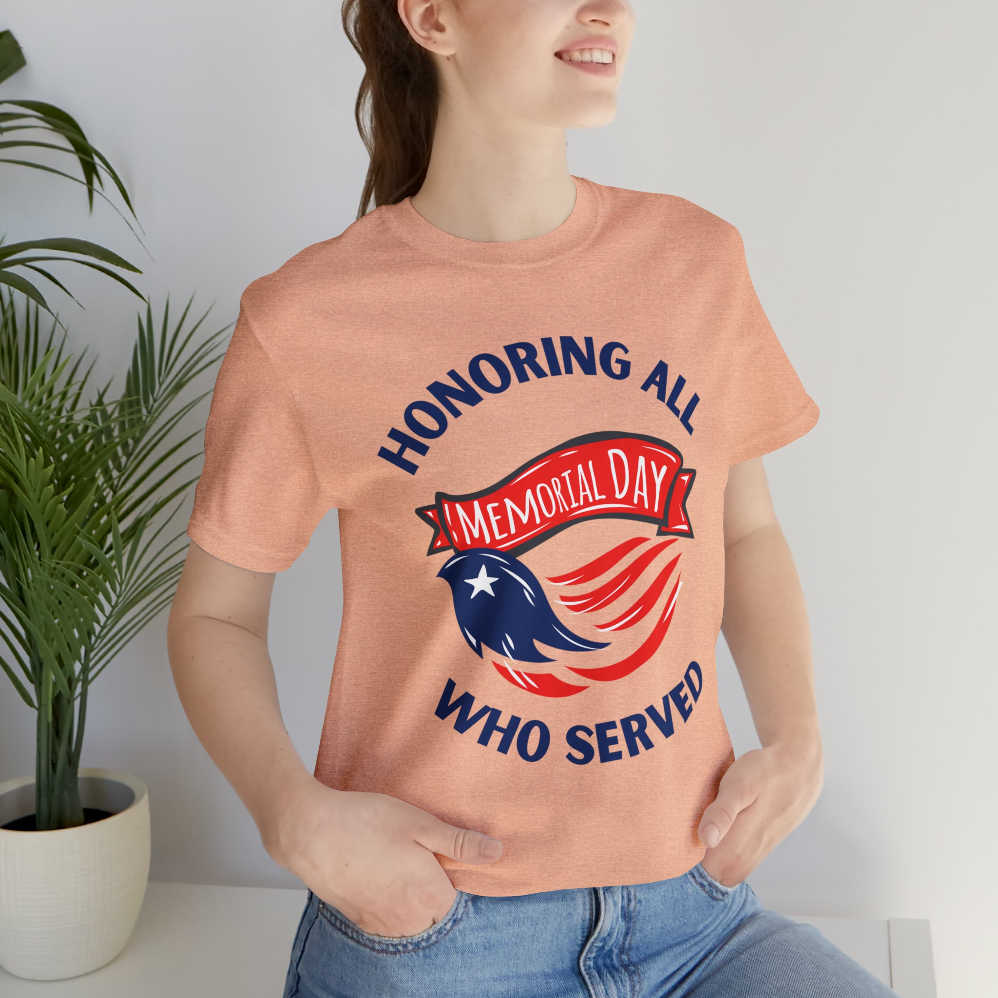 Memorial Day Honoring All Who Served Unisex Jersey Short Sleeve Tee
