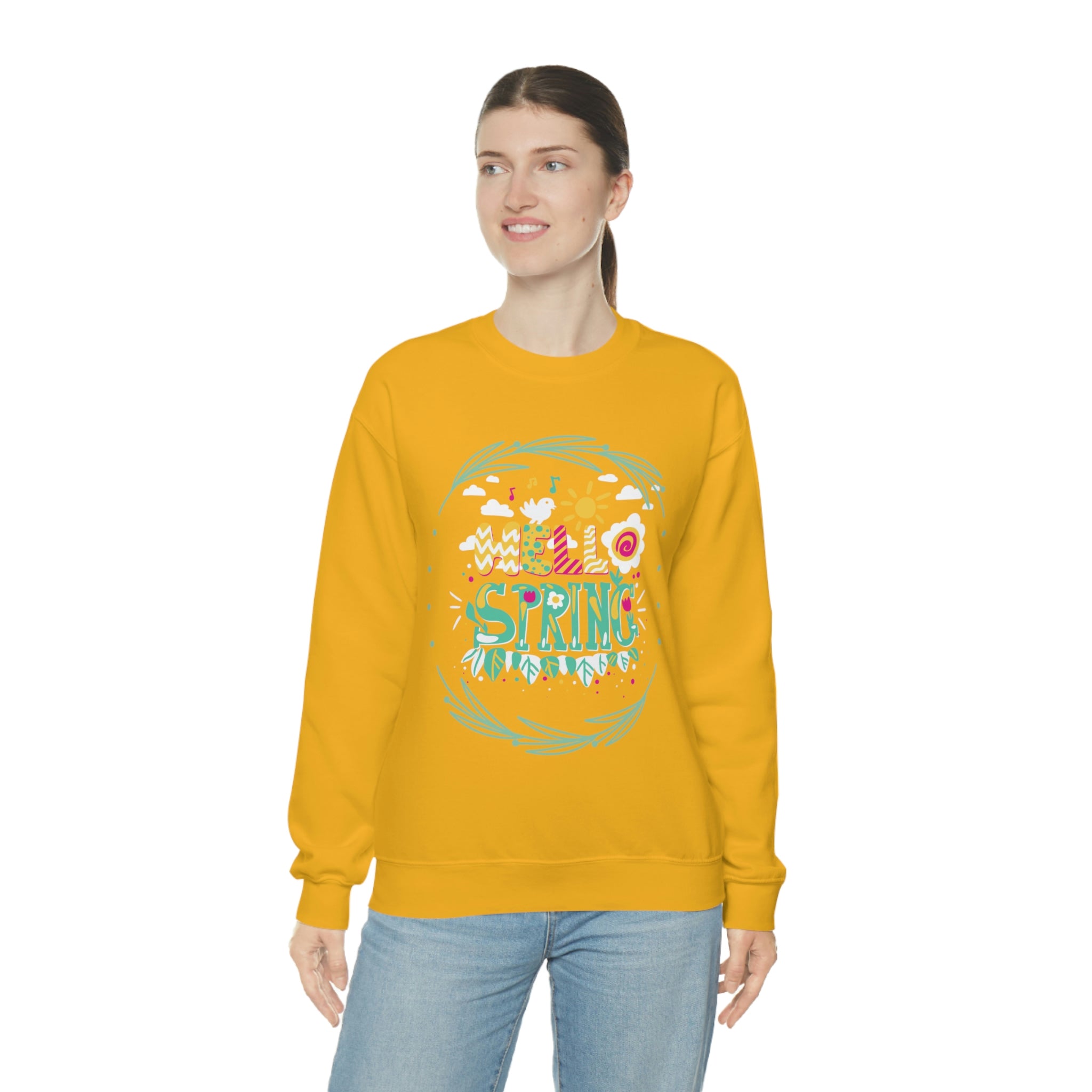 Hello Spring Unisex Heavy Blend™ Crewneck Sweatshirt