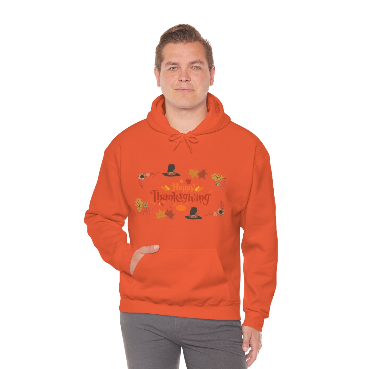 Happy Thanksgiving Unisex Heavy Blend™ Hooded Sweatshirt