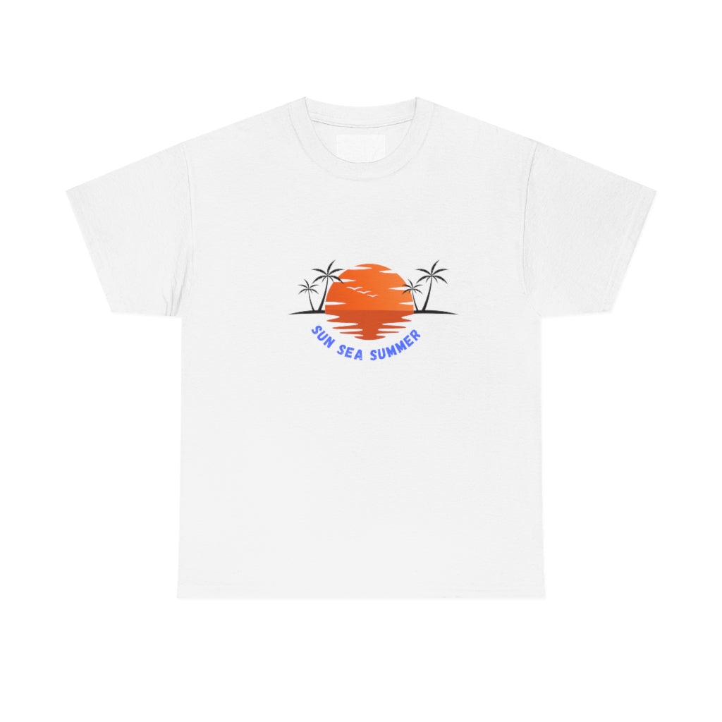 Sun Sea Summer Unisex Heavy Cotton Tee