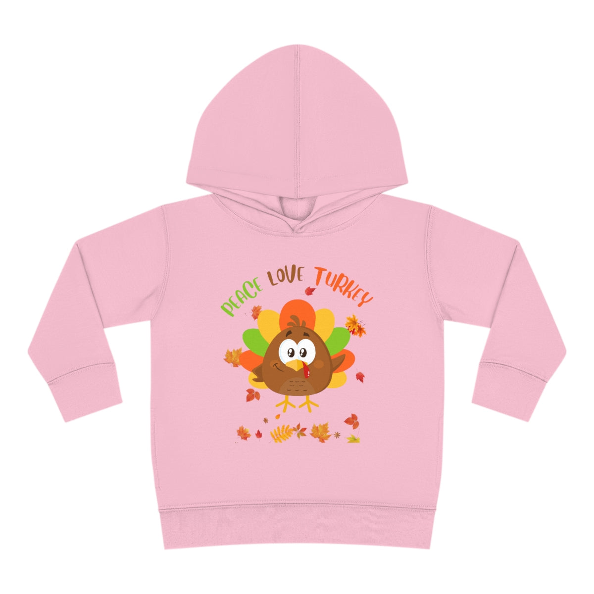 Peace Love Turkey Toddler Pullover Fleece Hoodie