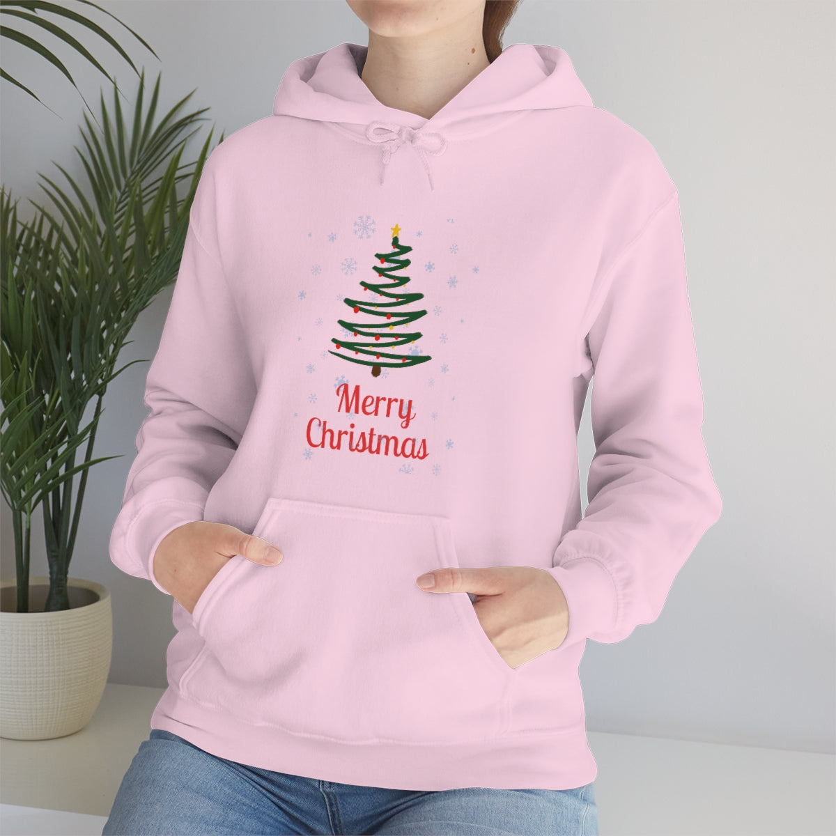 Merry Christmas Tree Unisex Heavy Blend™ Hooded Sweatshirt