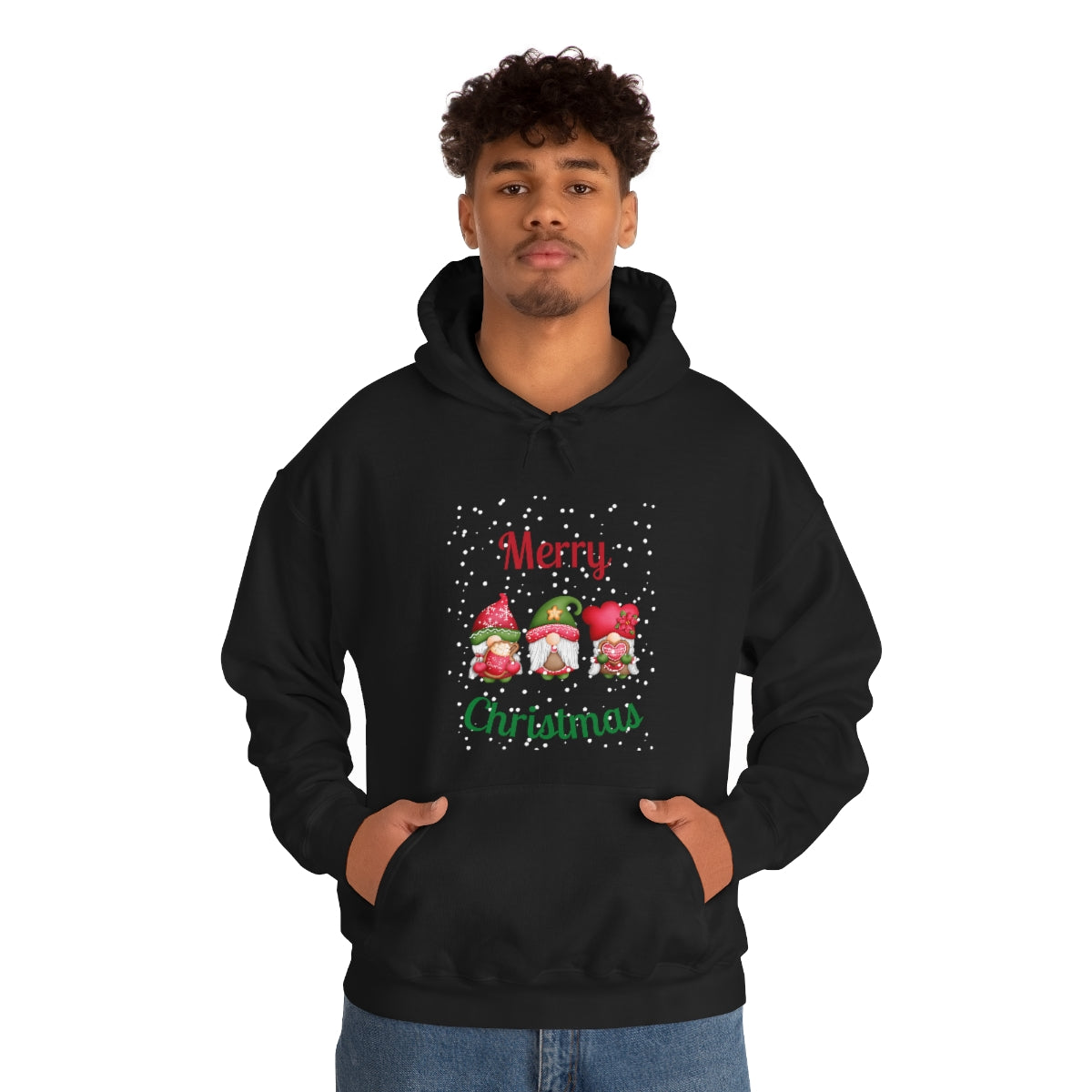 Three Gnomes Merry Christmas Unisex Heavy Blend™ Hooded Sweatshirt