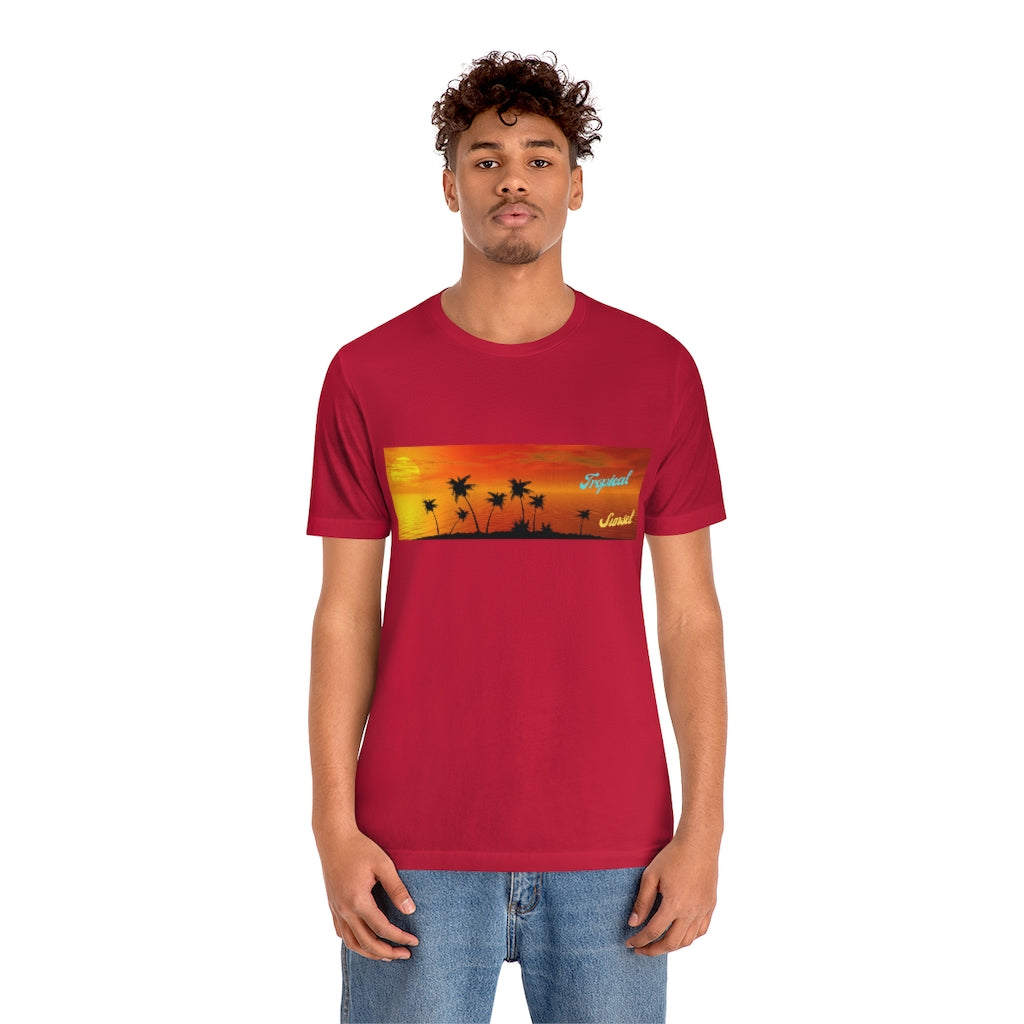 Tropical Sunset Unisex Jersey Short Sleeve Tee