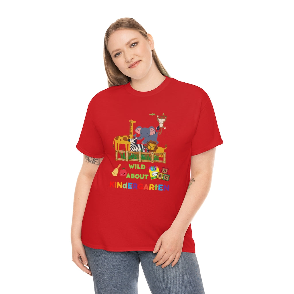 Wild About Kindergarten Unisex Heavy Cotton Tee