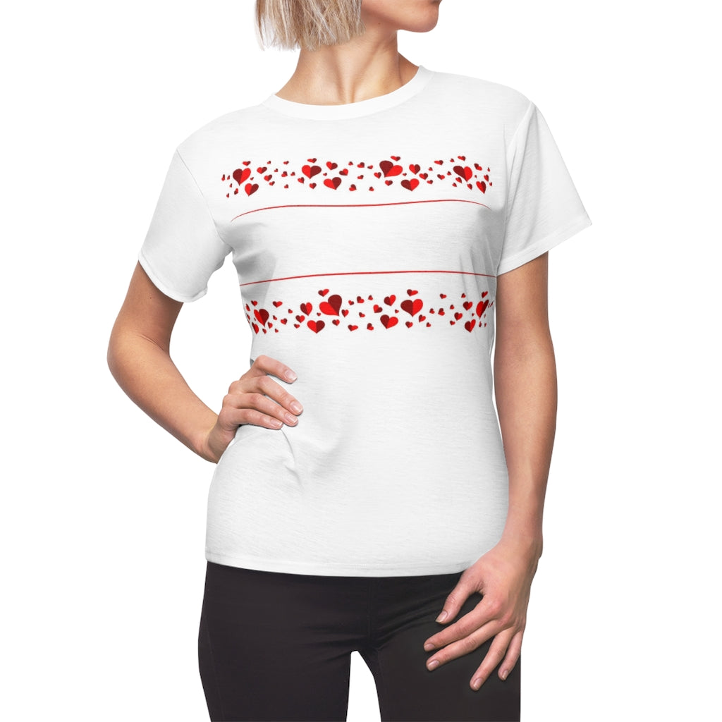 Little Hearts Women's AOP Cut & Sew Tee