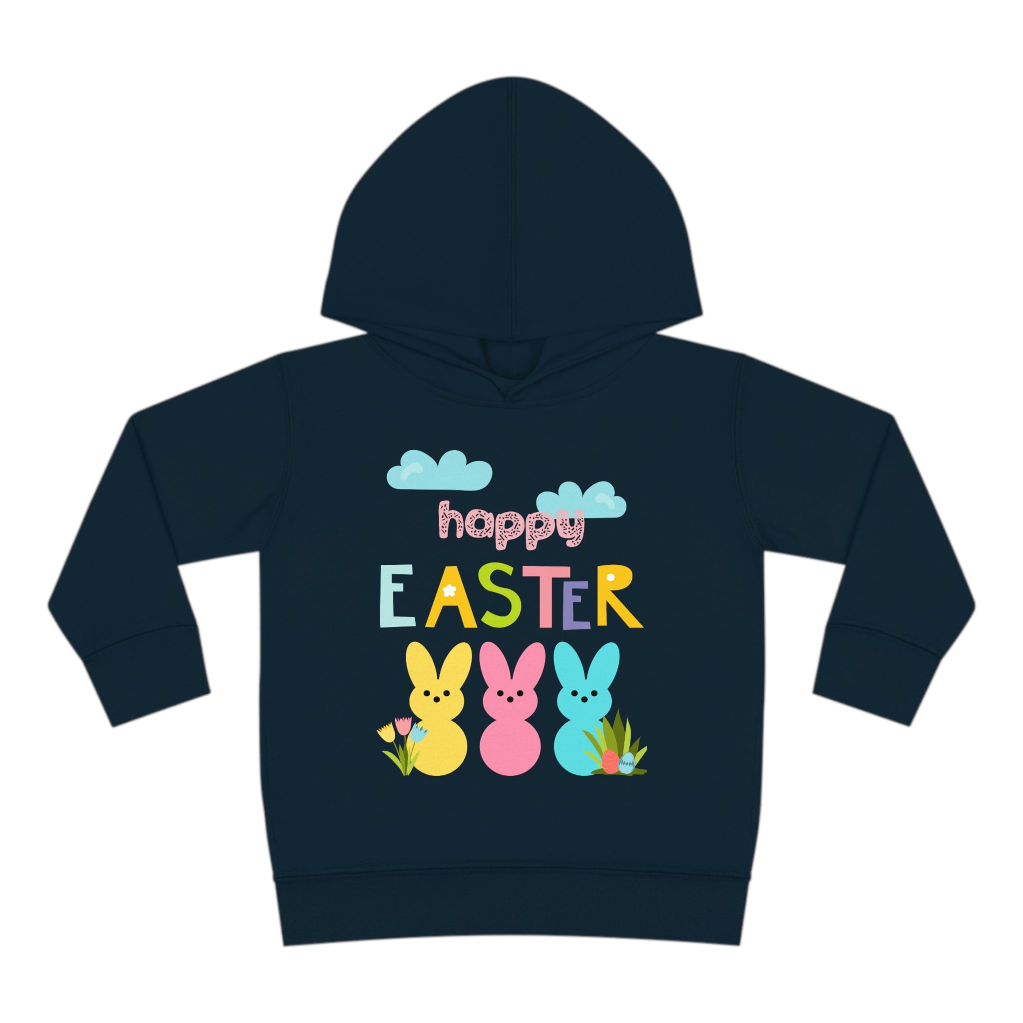 Happy Easter Bunny Toddler Pullover Fleece Hoodie