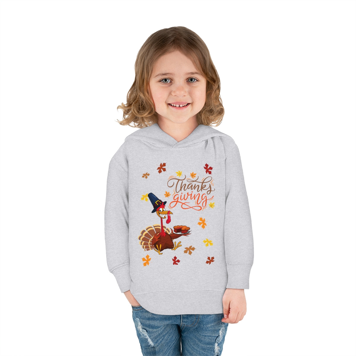 Thanksgiving Turkey Toddler Pullover Fleece Hoodie