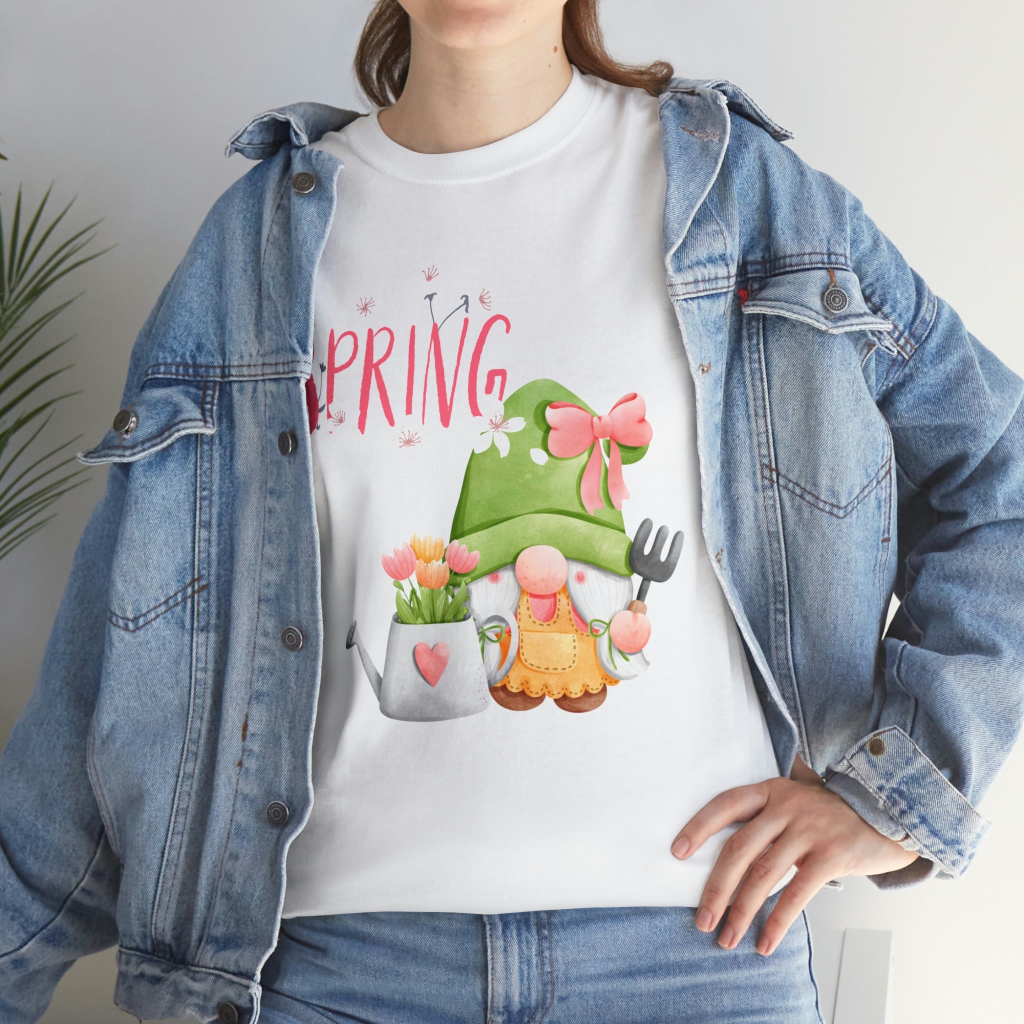 Gnome Happy Spring Unisex Heavy Cotton Tee