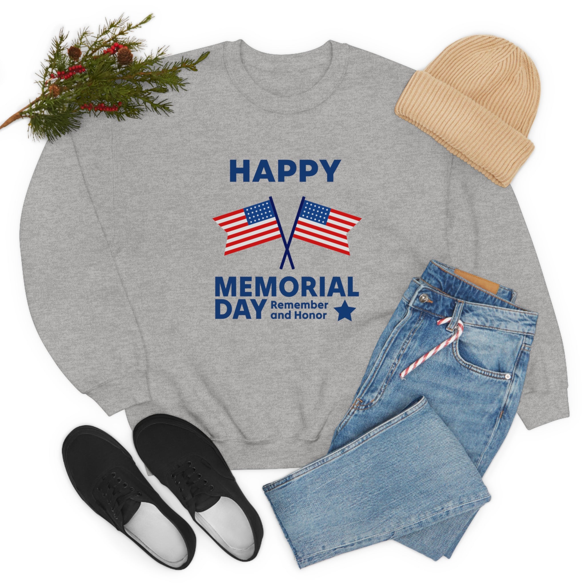 Happy Memorial Day Unisex Heavy Blend™ Crewneck Sweatshirt