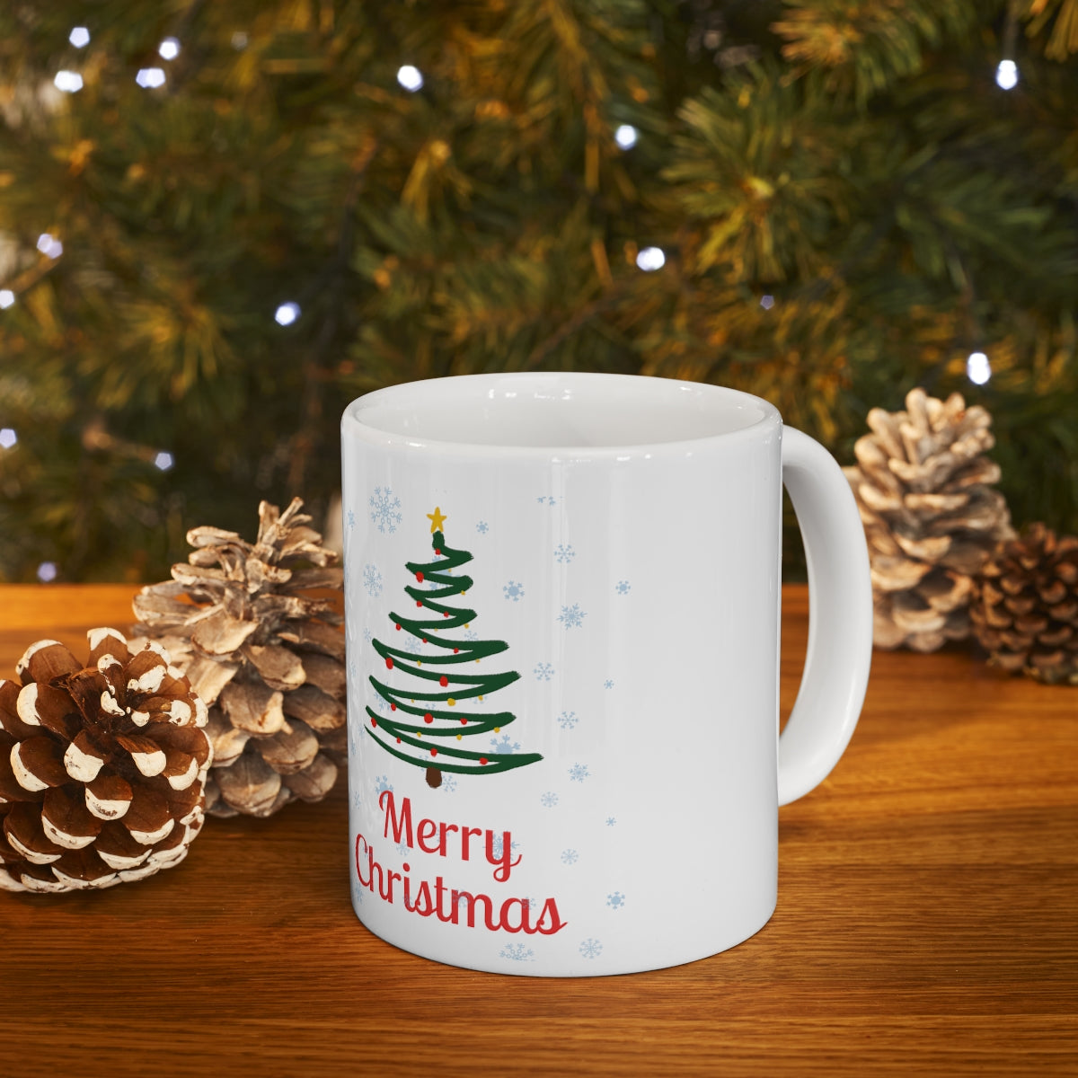 Merry Christmas Tree Ceramic Mug 11oz