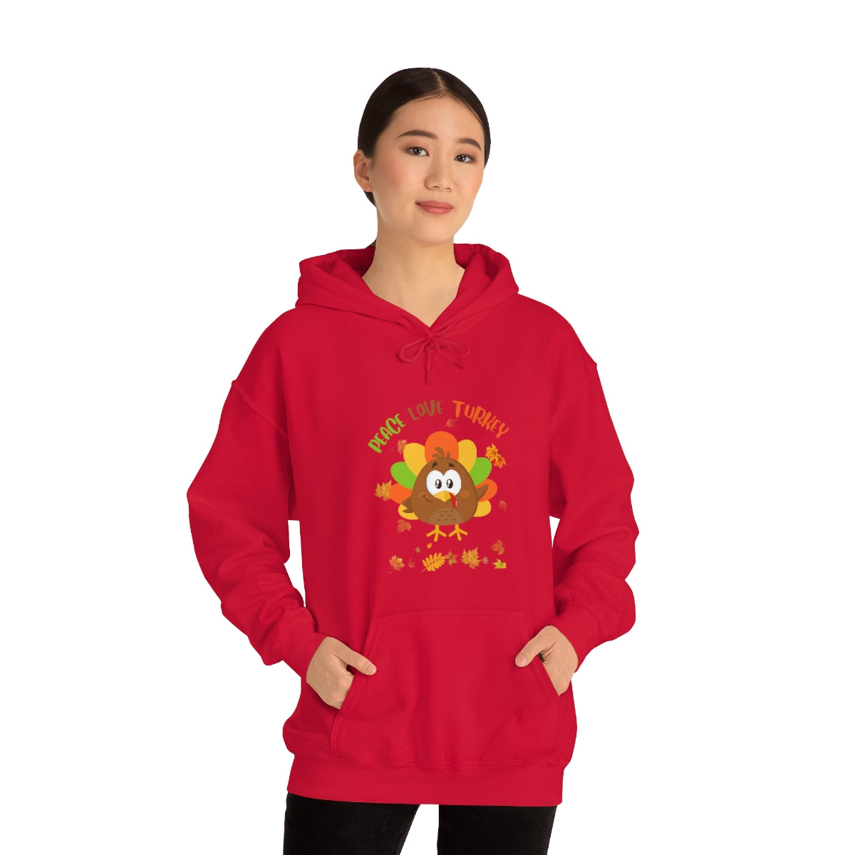 Peace Love Turkey Unisex Heavy Blend™ Hooded Sweatshirt