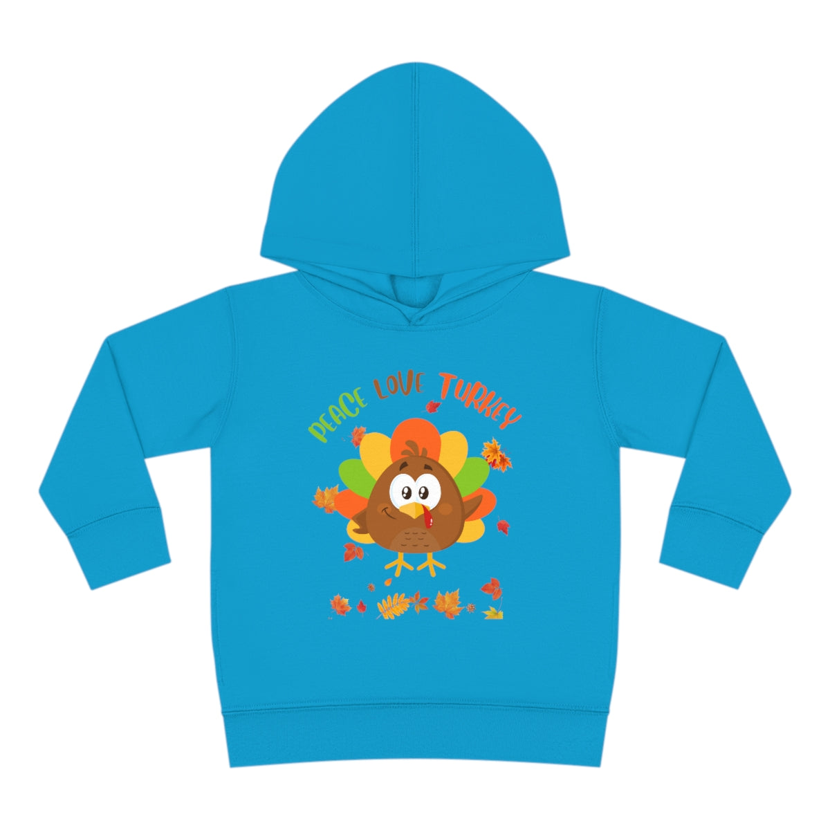 Peace Love Turkey Toddler Pullover Fleece Hoodie