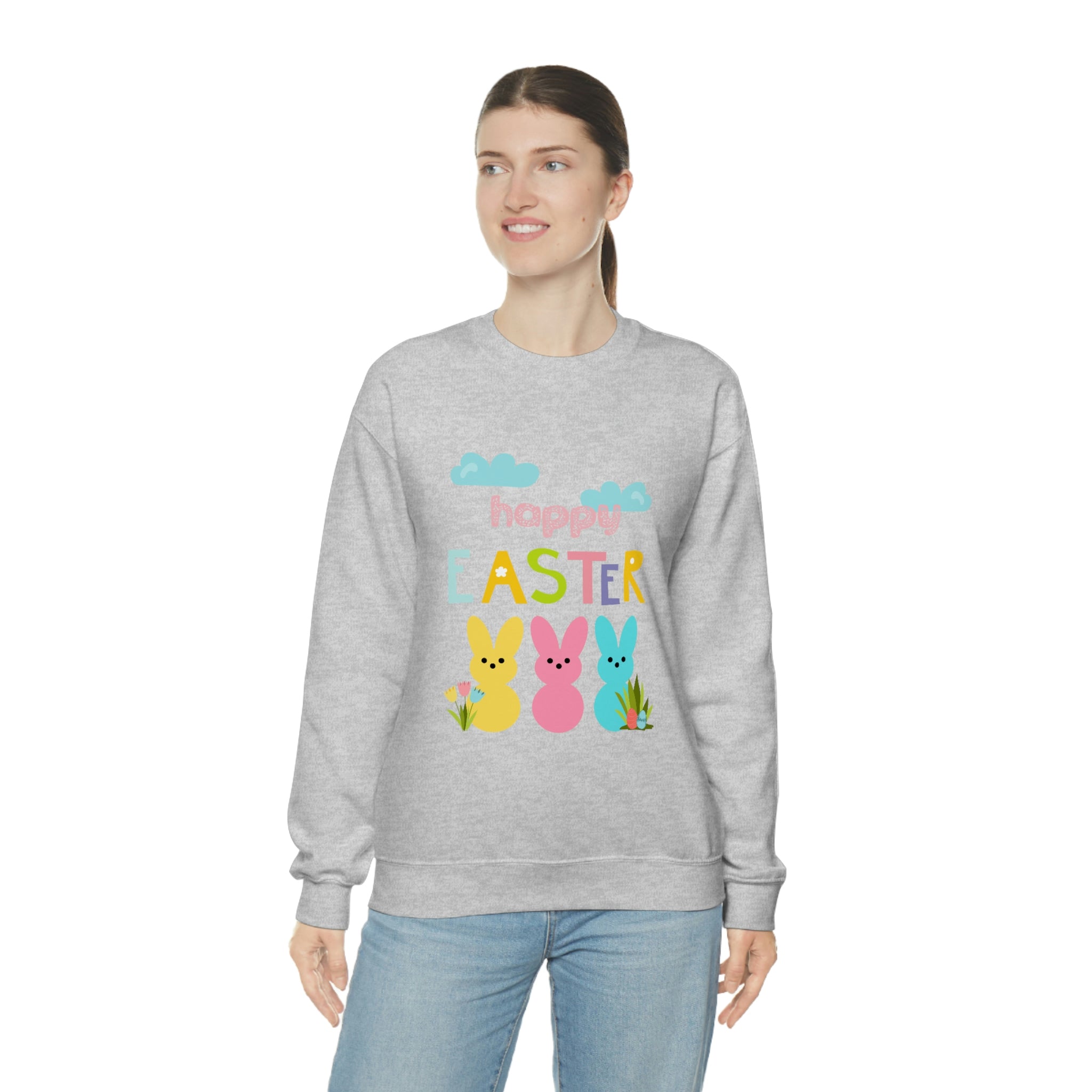 Happy Easter Bunny Unisex Heavy Blend™ Crewneck Sweatshirt