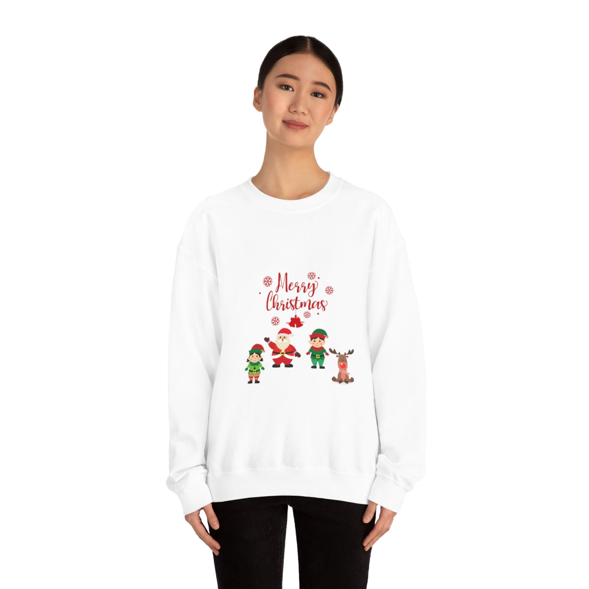 Merry Christmas From Santa & Helpers Unisex Heavy Blend™ Crewneck Sweatshirt