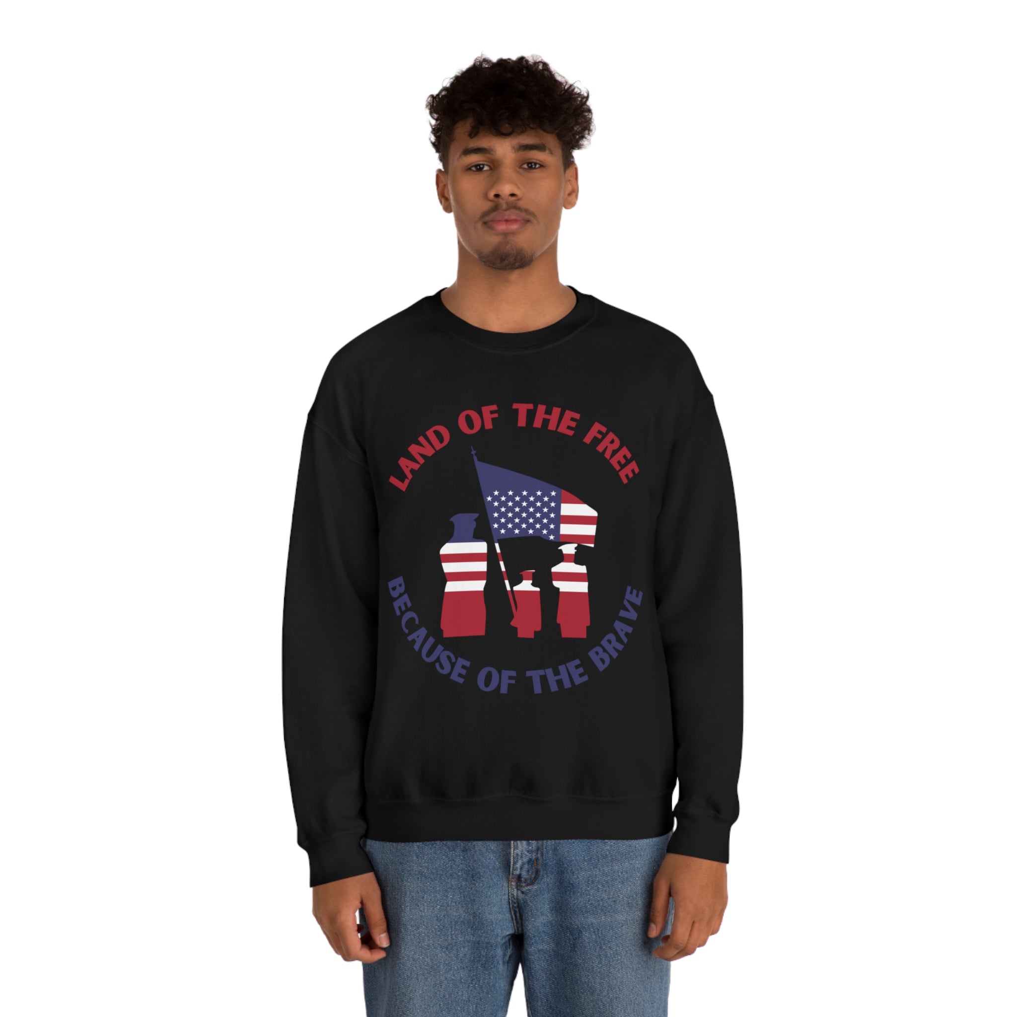 Memorial Day Land Of The Free Unisex Heavy Blend™ Crewneck Sweatshirt